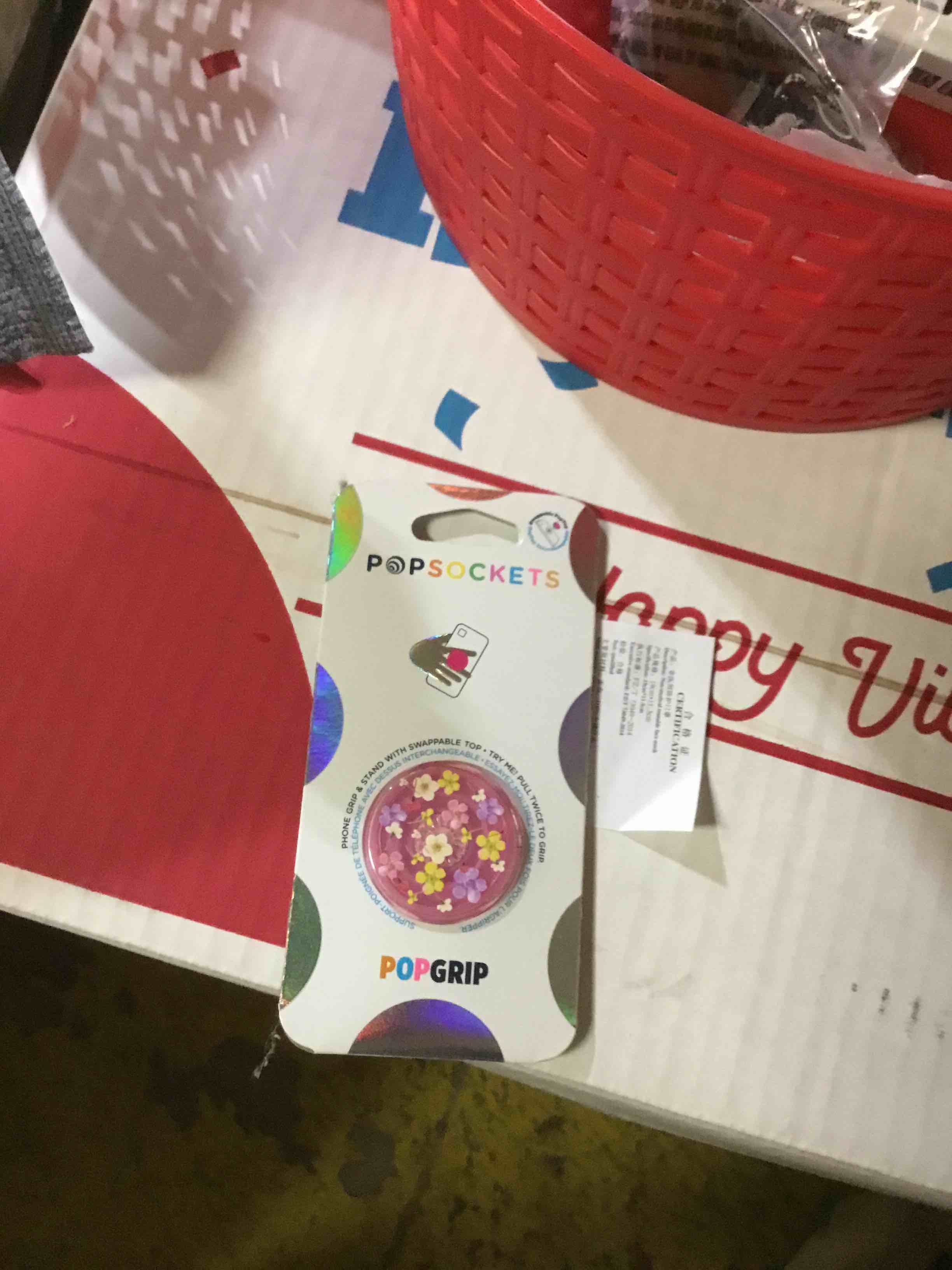 Condition photo showing Good Condition for Popsockets Grip with Swappable Top for Cell Phones PopGrip Ditsy Floral