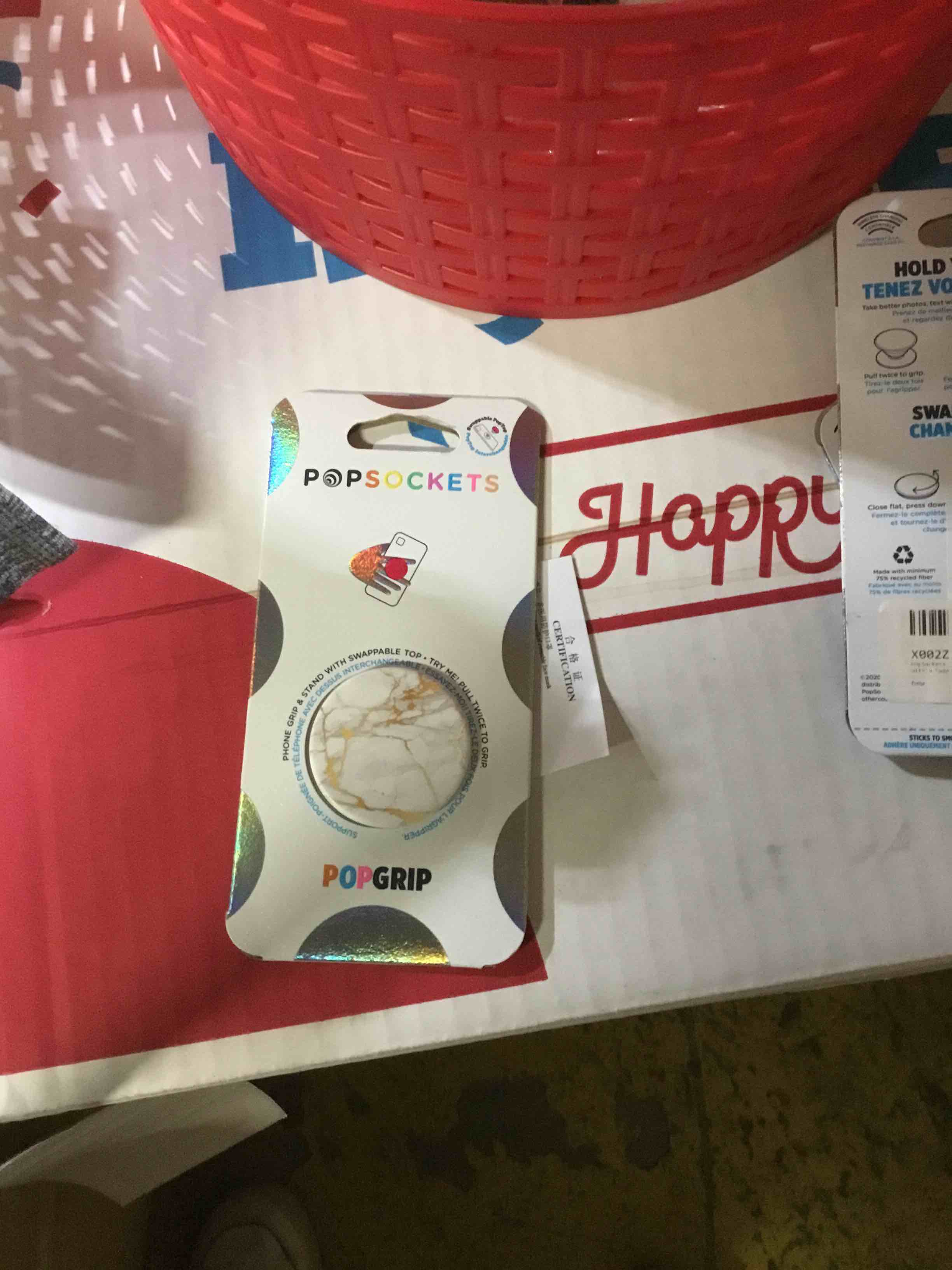 Condition photo showing Good Condition for PopSockets PopGrip Cell Phone Grip & Stand - Gold Lutz Marble