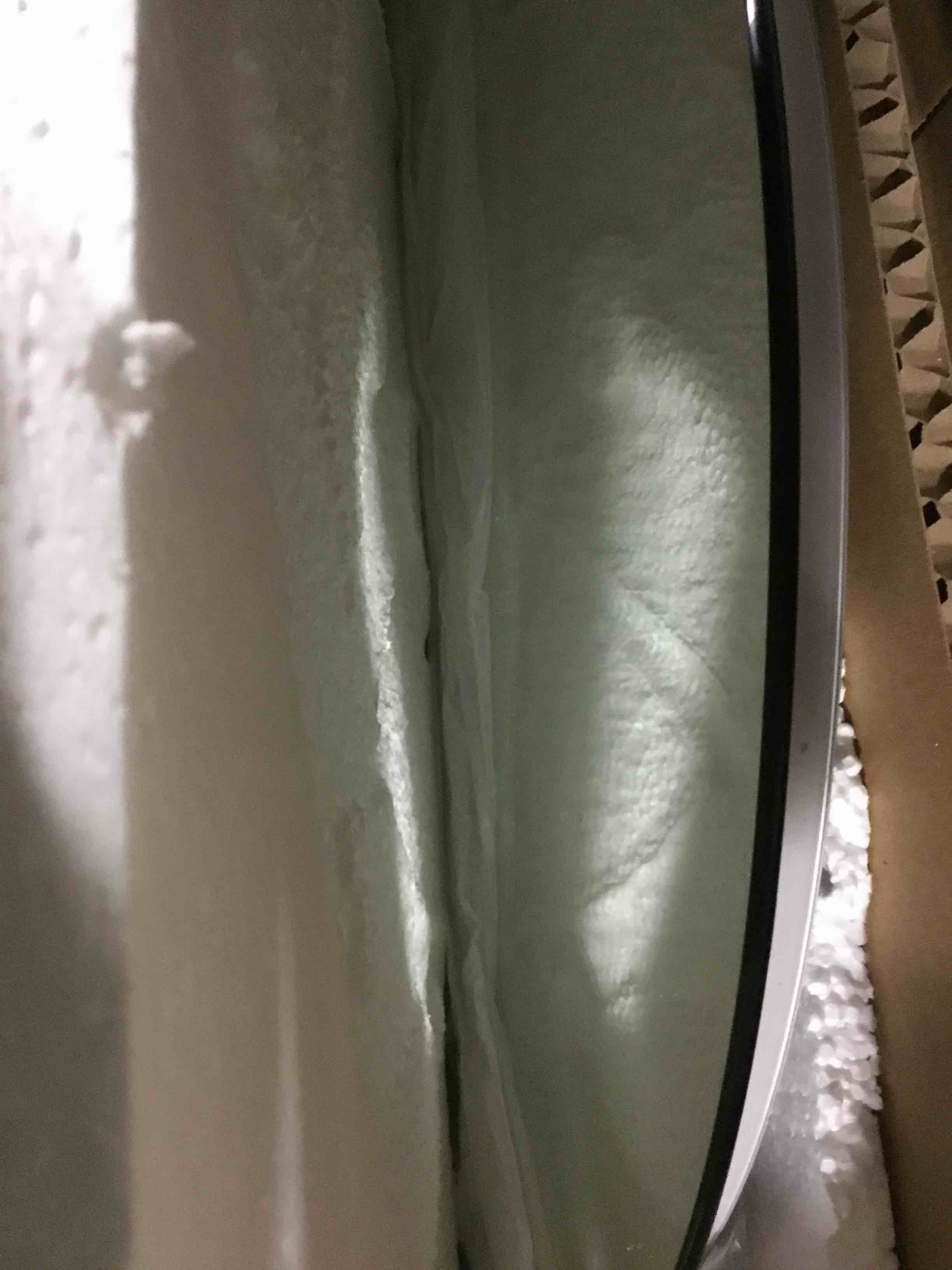 Condition photo showing Good Condition for Niccy Oval LED Bathroom Vanity Mirror, 36x24inch Frameless Backlit Mirror with Light, Smart Anti-Fog Waterproof Mirror with Memory Function Dimmable Lighted Mirror Back Lit 36"L x 24"W