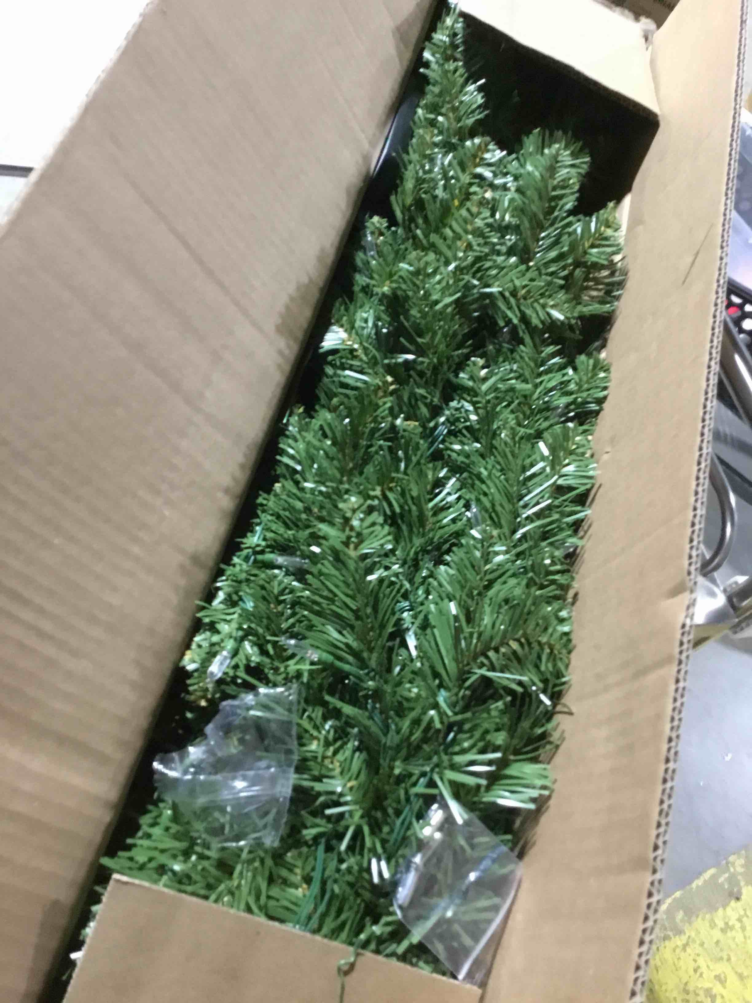 Condition photo showing Good Condition for 5FT Pre-lit Pencil Christmas Tree Spruce with Remote Control, 200 Warm White Multi-Color Lights, Artificial Hinged/Slim/Skinny/Feel Real/Realistic for Home, Holiday Decoration Dual Color LED 5 Feet Green 5ft