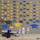 Congrats Grad Theme Cap String Decorations - set Of 6 pack of 2 