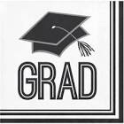 Congrats Grad White Beverage Napkins (36 pcs for pack )- Graduation Party 6 packs 