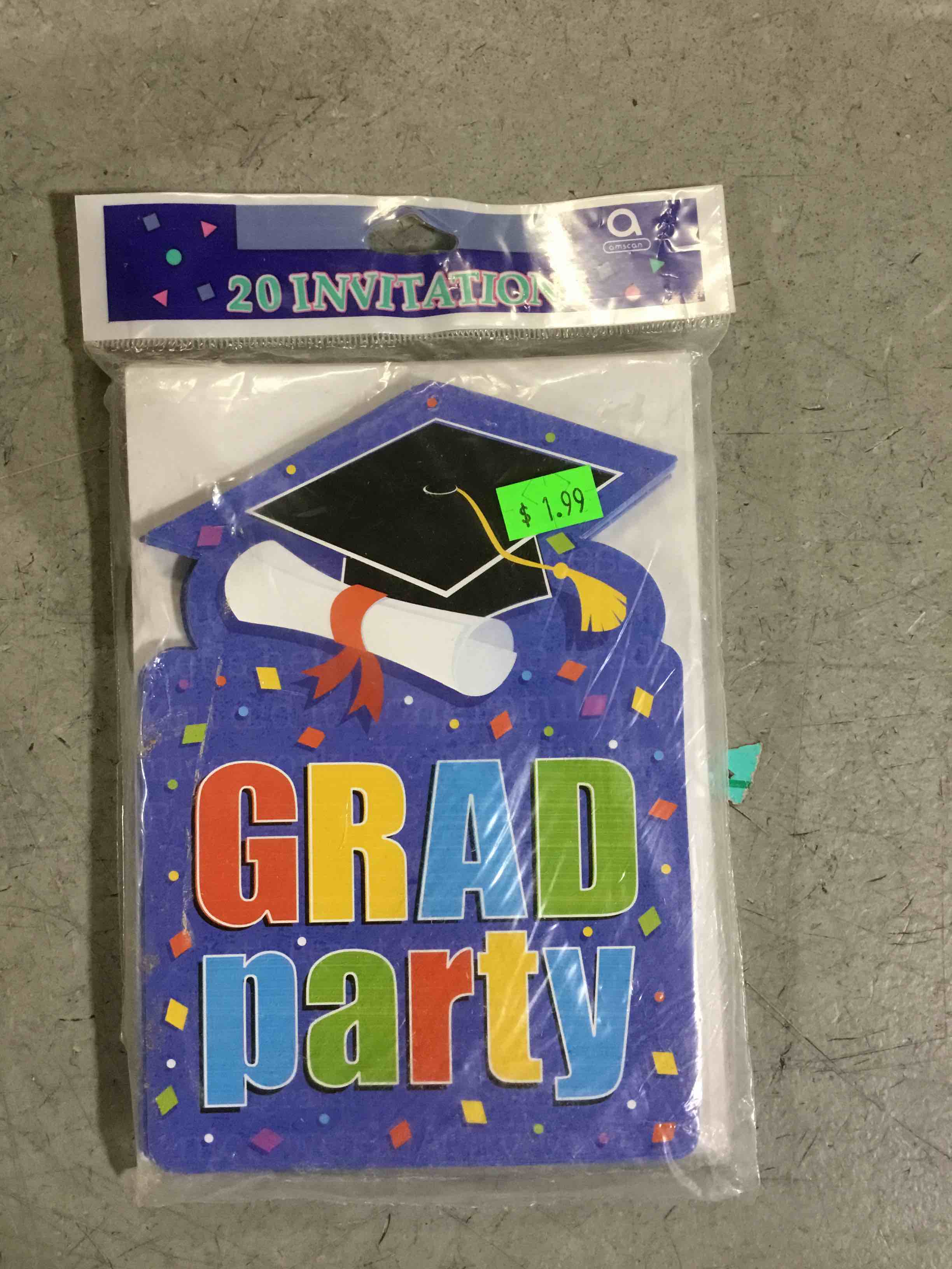 Amscan 20 Pack Grad Party! Graduation Invitations with Envelopes-