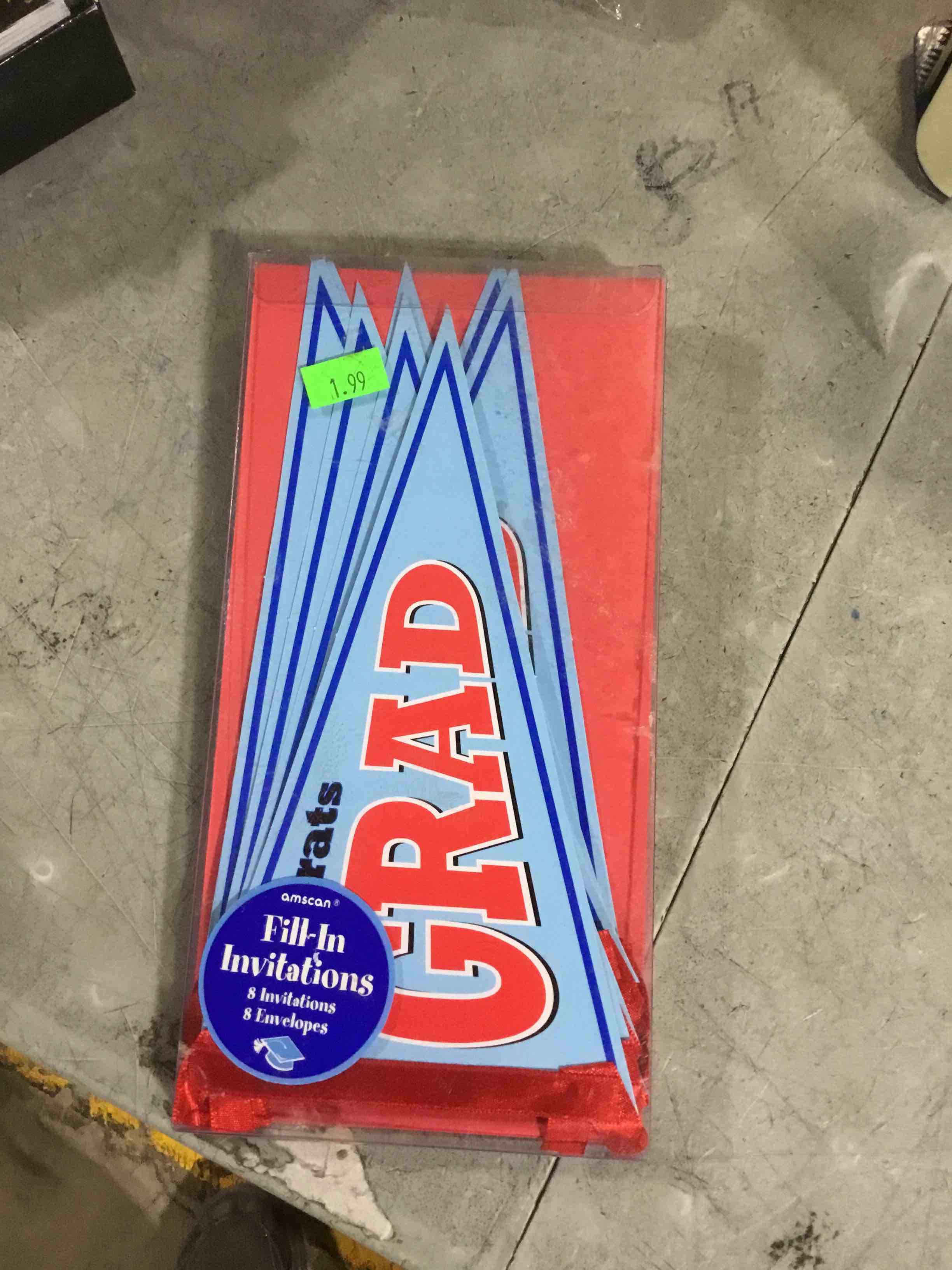 amscan Fill-In invitation 8 invitations 8 envelopes Graduation Decoration Lot