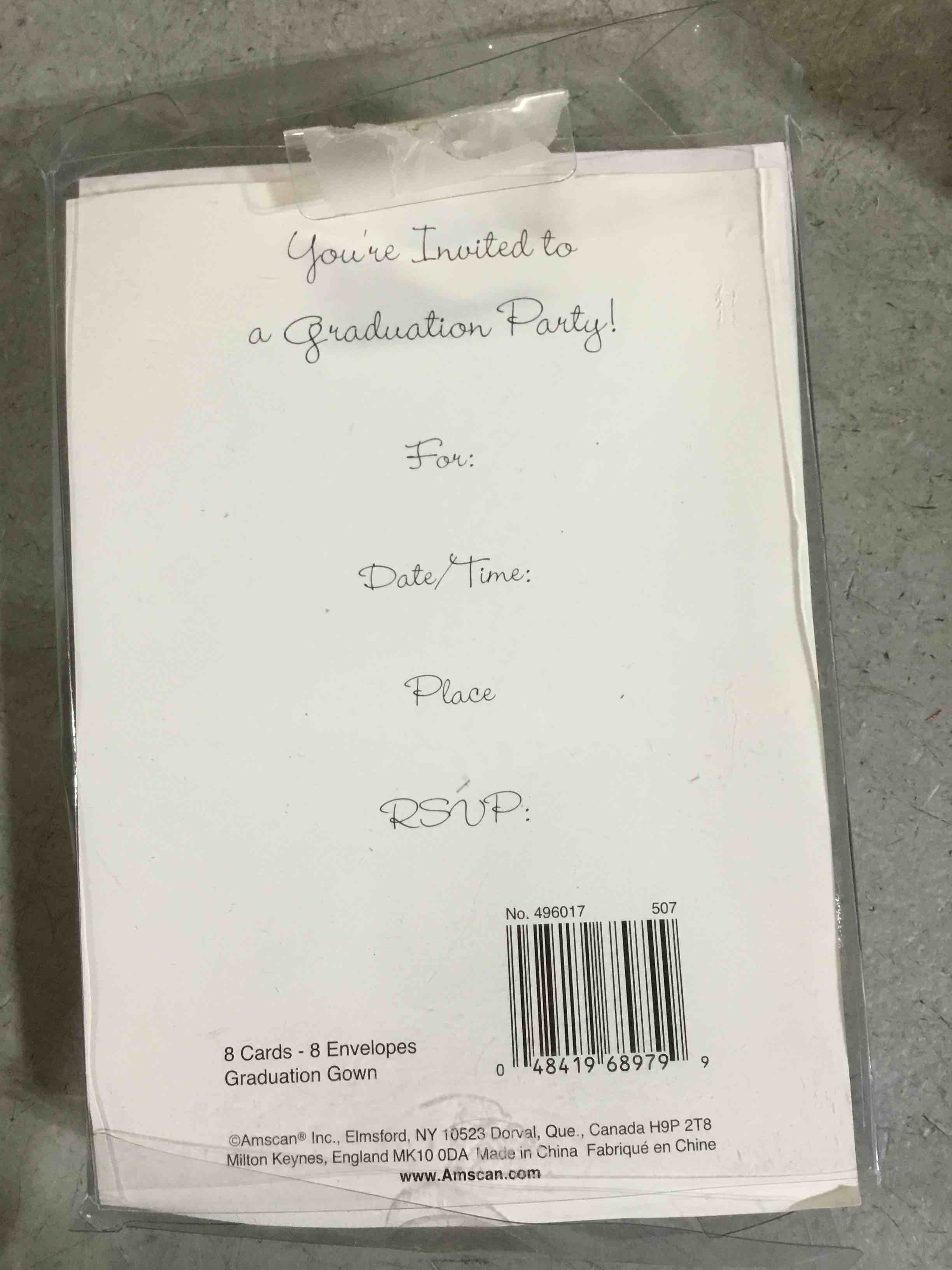 amscan Fill-In Invitations 8 invitations 8 envelopes 