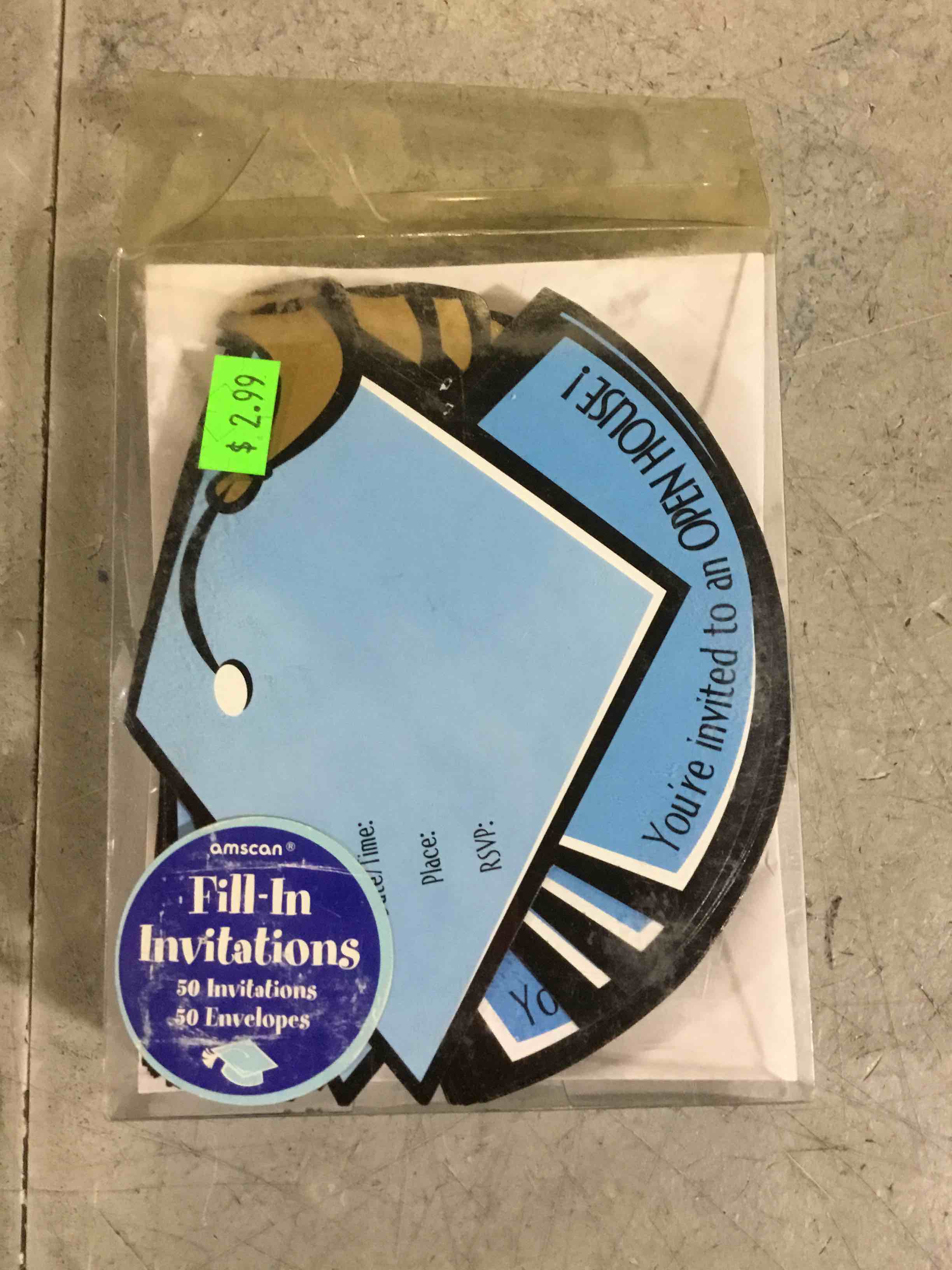 amscan Fill-In Invitations 50 invitations 50 envelopes 