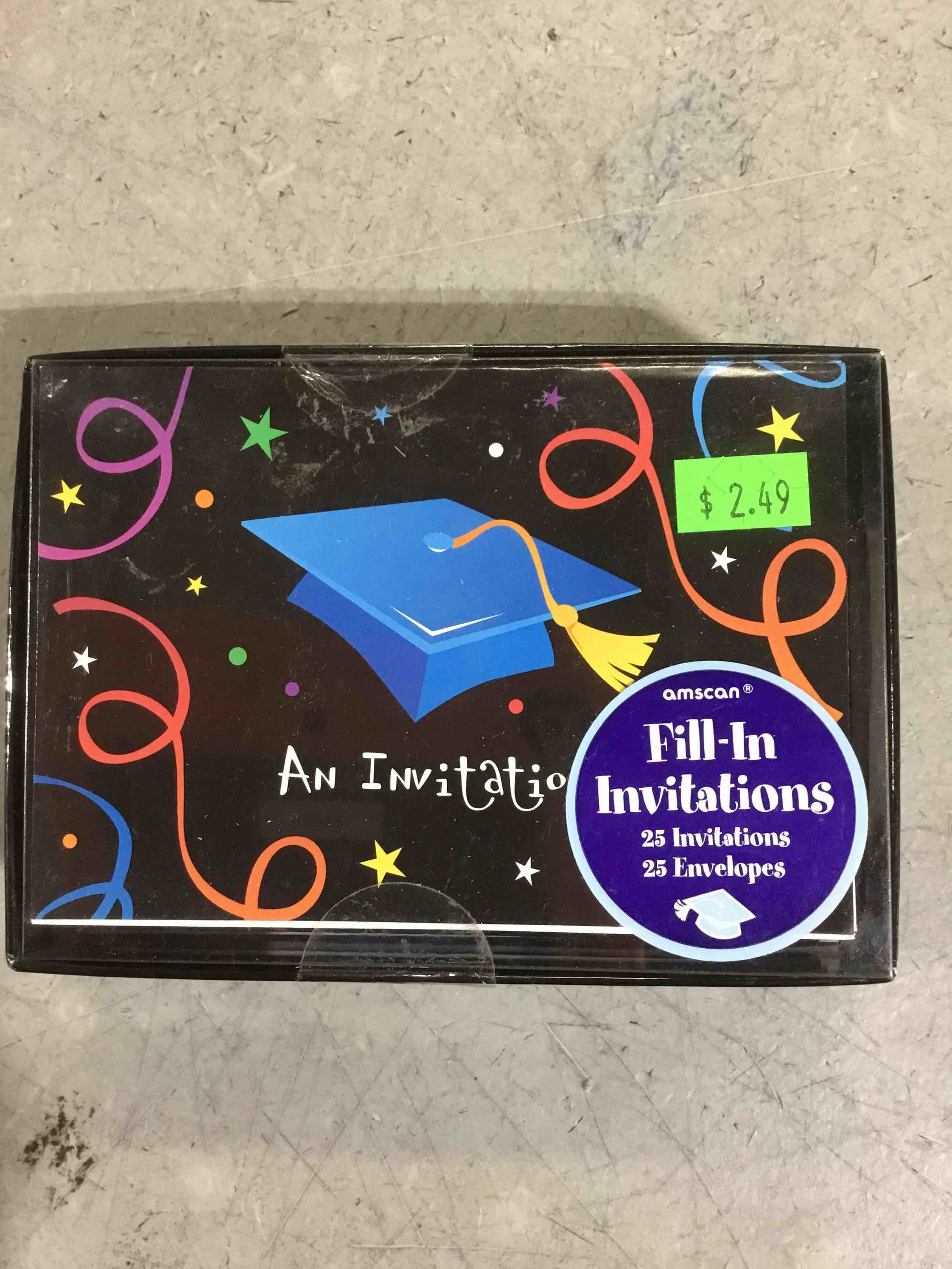 amscan Fill-In Invitations 25 invitations 25 envelopes 