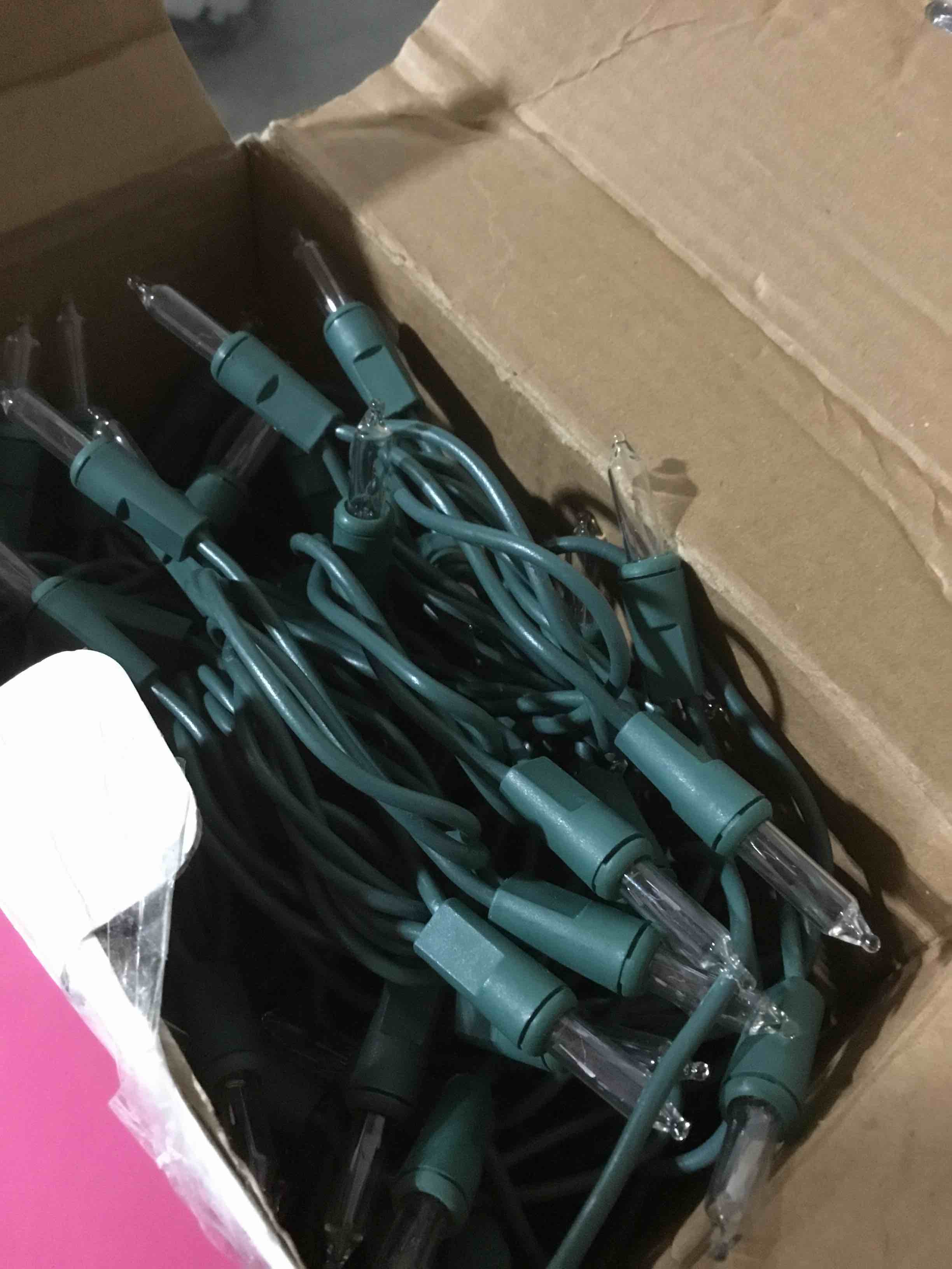 Condition photo showing As Is for (SIMILAR)GE String-A-Long Clear Miniature String Lights, 300 Count