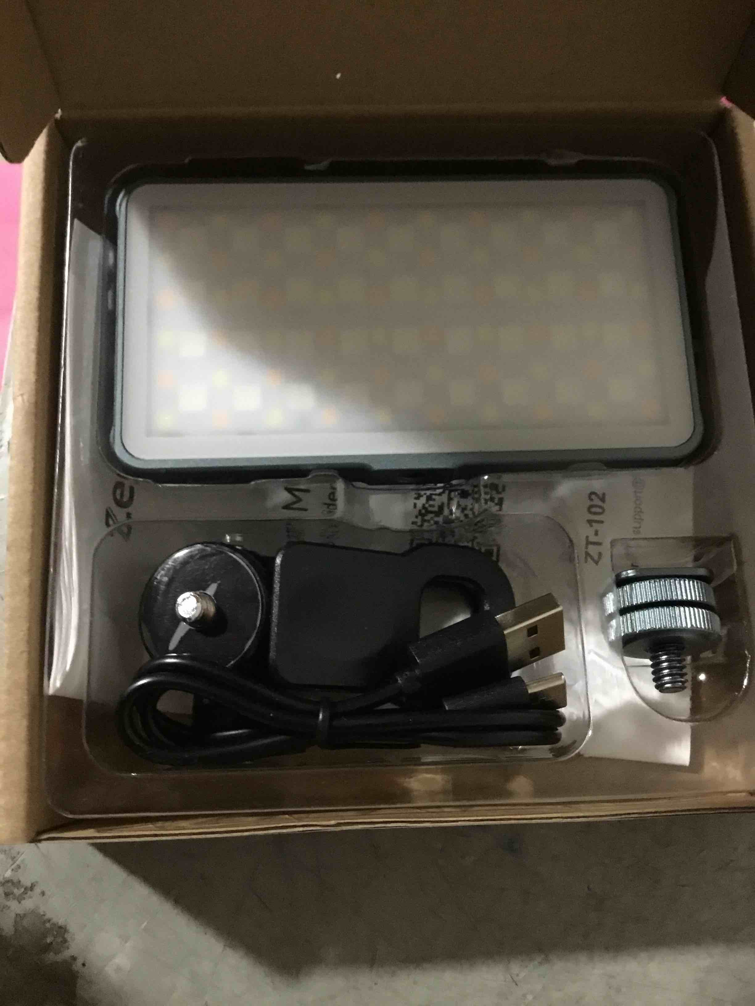 Condition photo showing New/Like New for Selfie Light, 96 LED Phone Light with Metal Hotshoe & Clip, 1500mAh Rechargeable 360° Full Color 21 Scenes RGB Video Light for Phones, iPhone, Laptops, Cameras, Selfie, Video Conference, TikTok