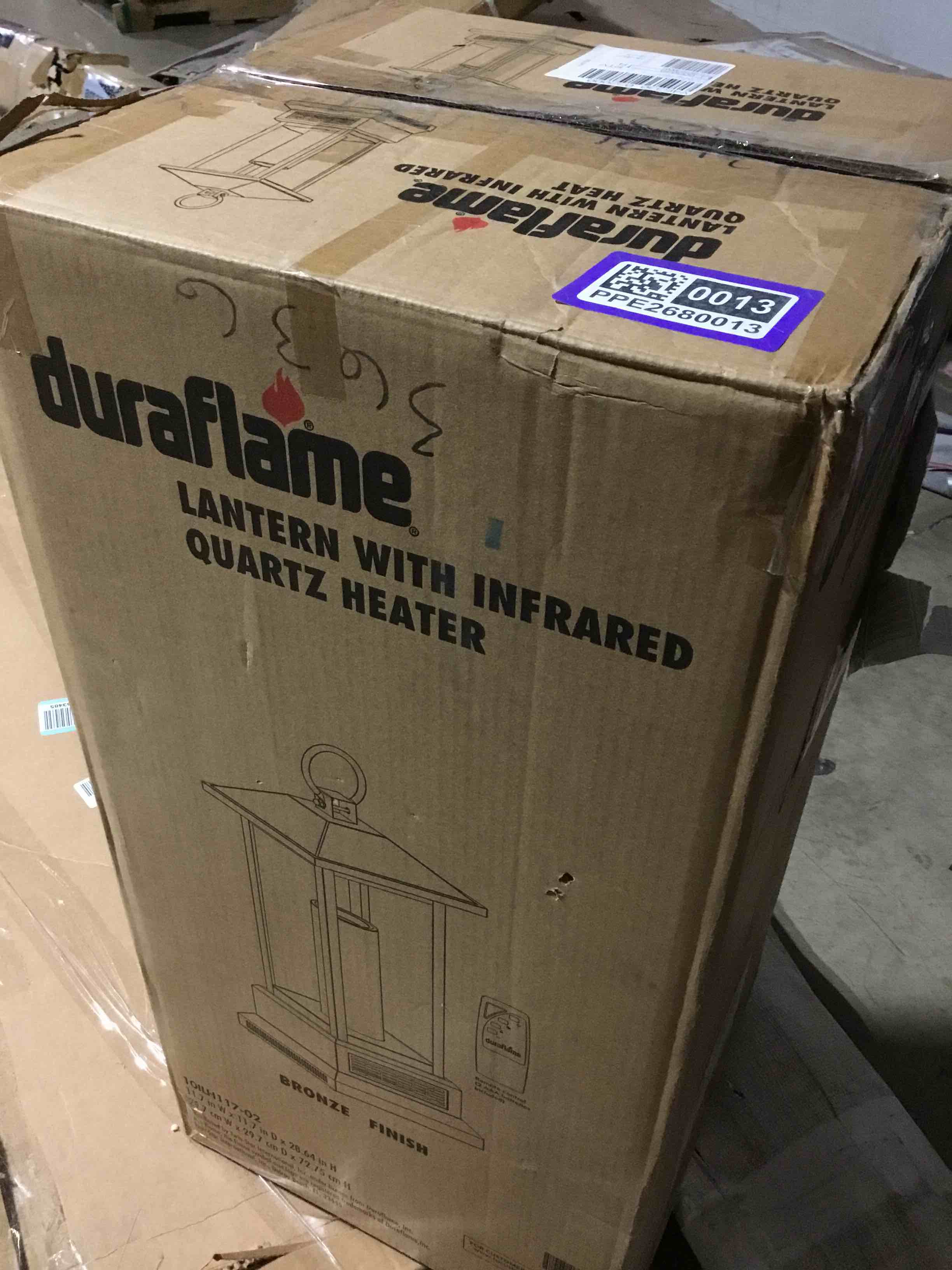 Condition photo showing Good Condition for duraflame Infrared Quartz Electric Lantern Heater - Gun Metal Gray