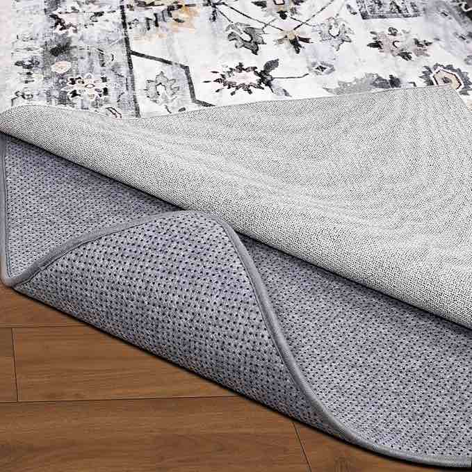 (similar)non slip rug pad gripper, 5’ x 8’ ft extra thick foam under area rug carpet pads for any hard surface floors, keep your carpets safe and in place, prevent rug from wrinkling or buckling