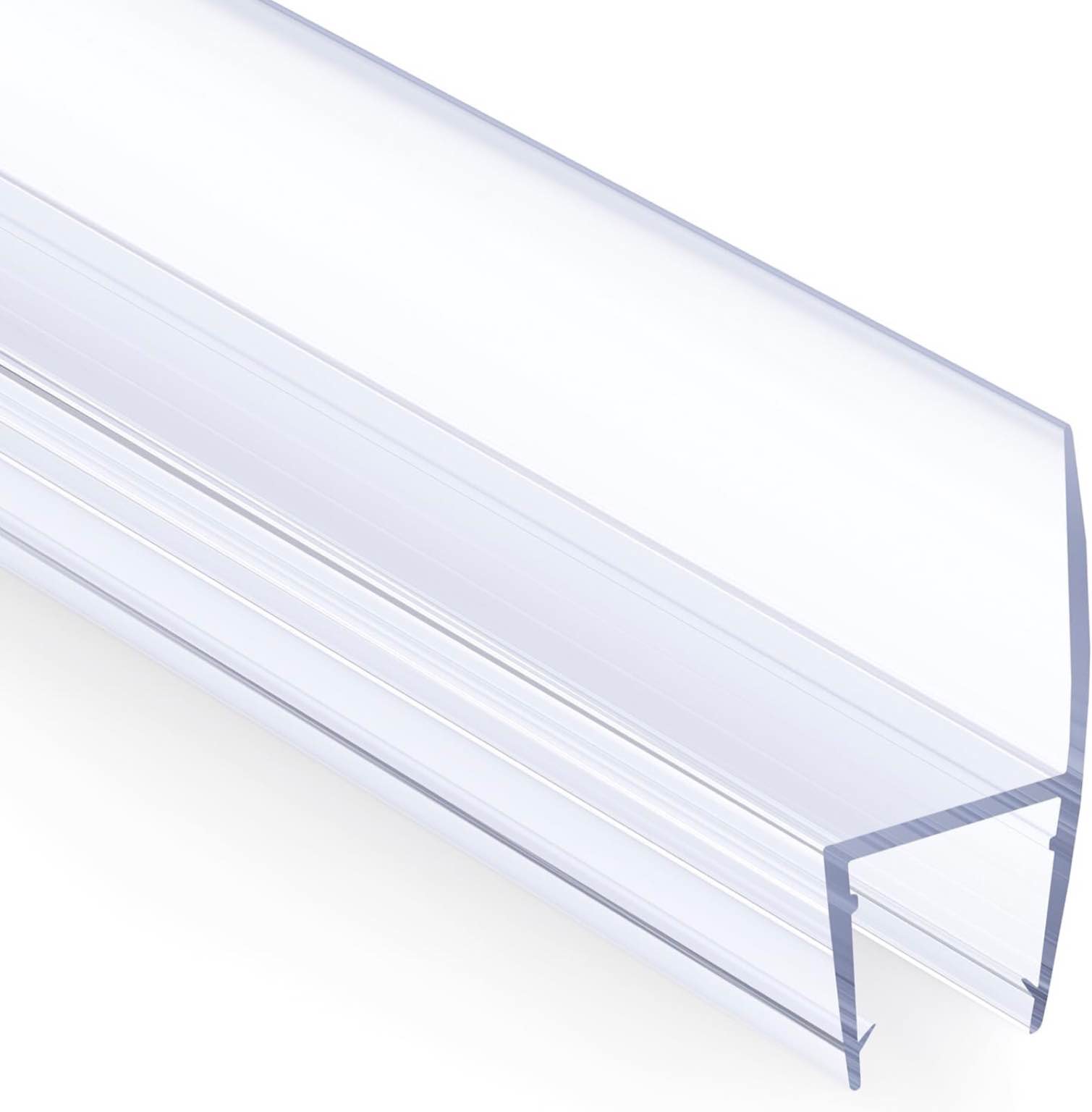 amazerbath 5 pcs shower door side seal strip for 1/2 inch glass - 15.75 inches x 5, 5 sections segmented shower installation kit, frameless glass door seal strip side seal 1/2