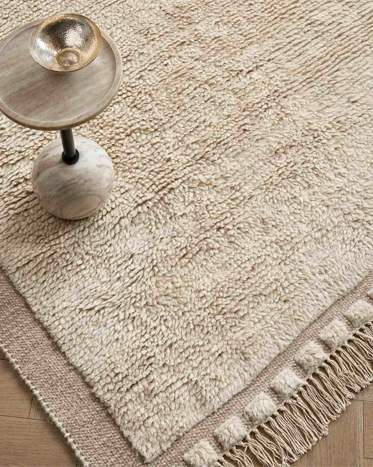 saje wool shag rug 3x5 ft neutral (image similar)