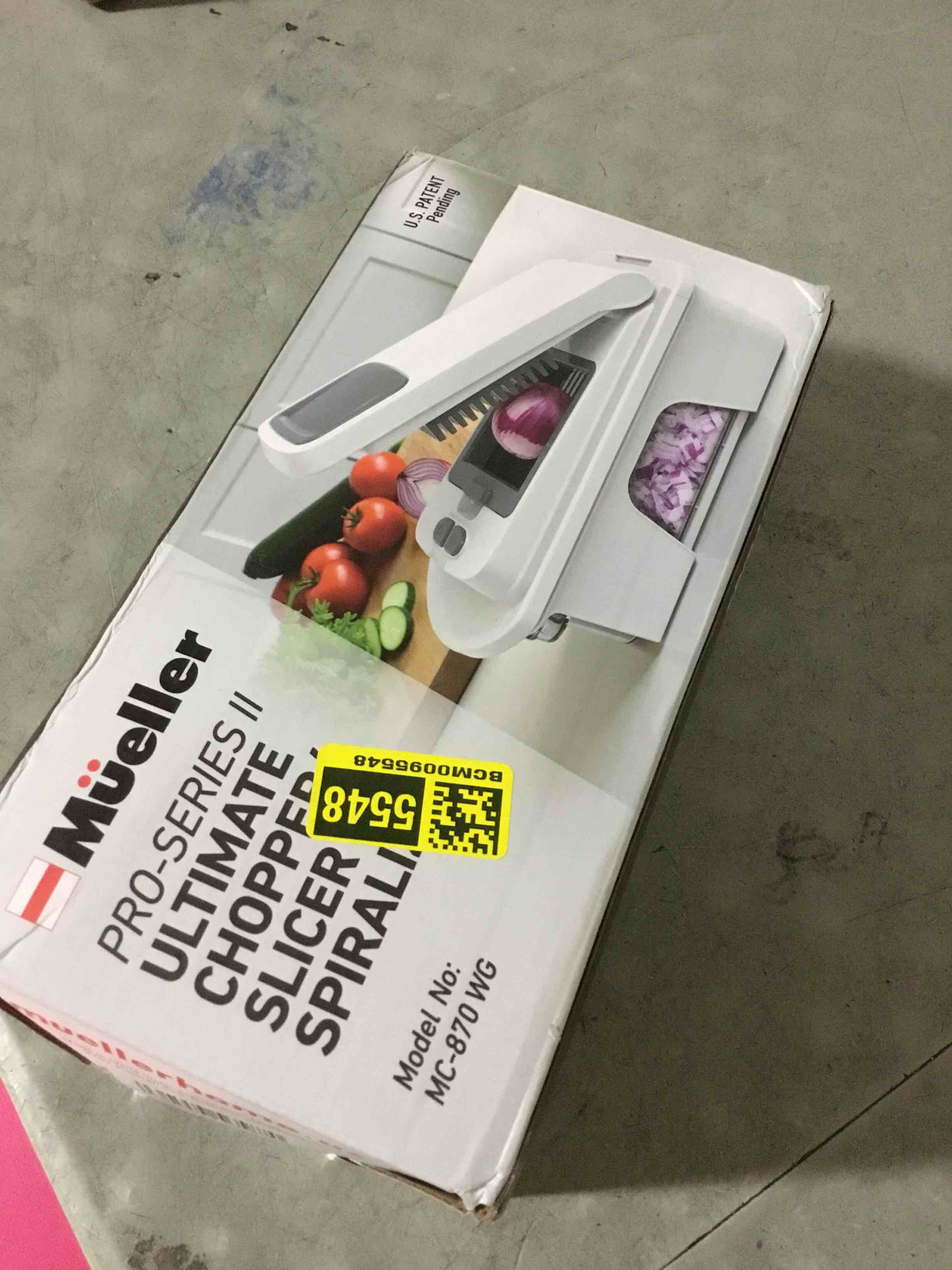 Condition photo showing Good Condition for COLOR WITHE Mueller Pro-Series All-in-One, 12 Blade Mandoline Slicer for Kitchen Vegetable Chopper, Vegetable Slicer and Spiralizer, Cutter, Dicer, Food Chopper, Grater, Kitchen Gadgets Sets with Container (B0B72DL8KL)