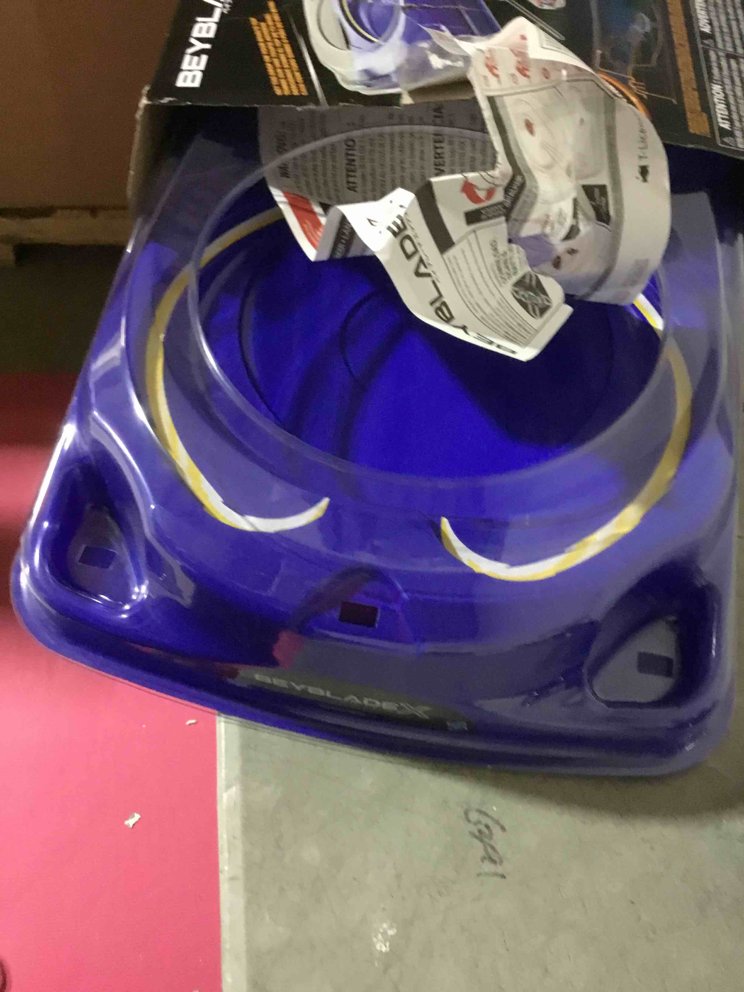 Condition photo showing As Is for (INCOMPLETE)Beyblade X Drop Attack Battle Set with Beystadium Arena, 2 Takara Tomy Tops & Launchers, Impact Drake 9-60LR & Hover Wyvern 3-85N, Battling Game Toys, Ages 8+