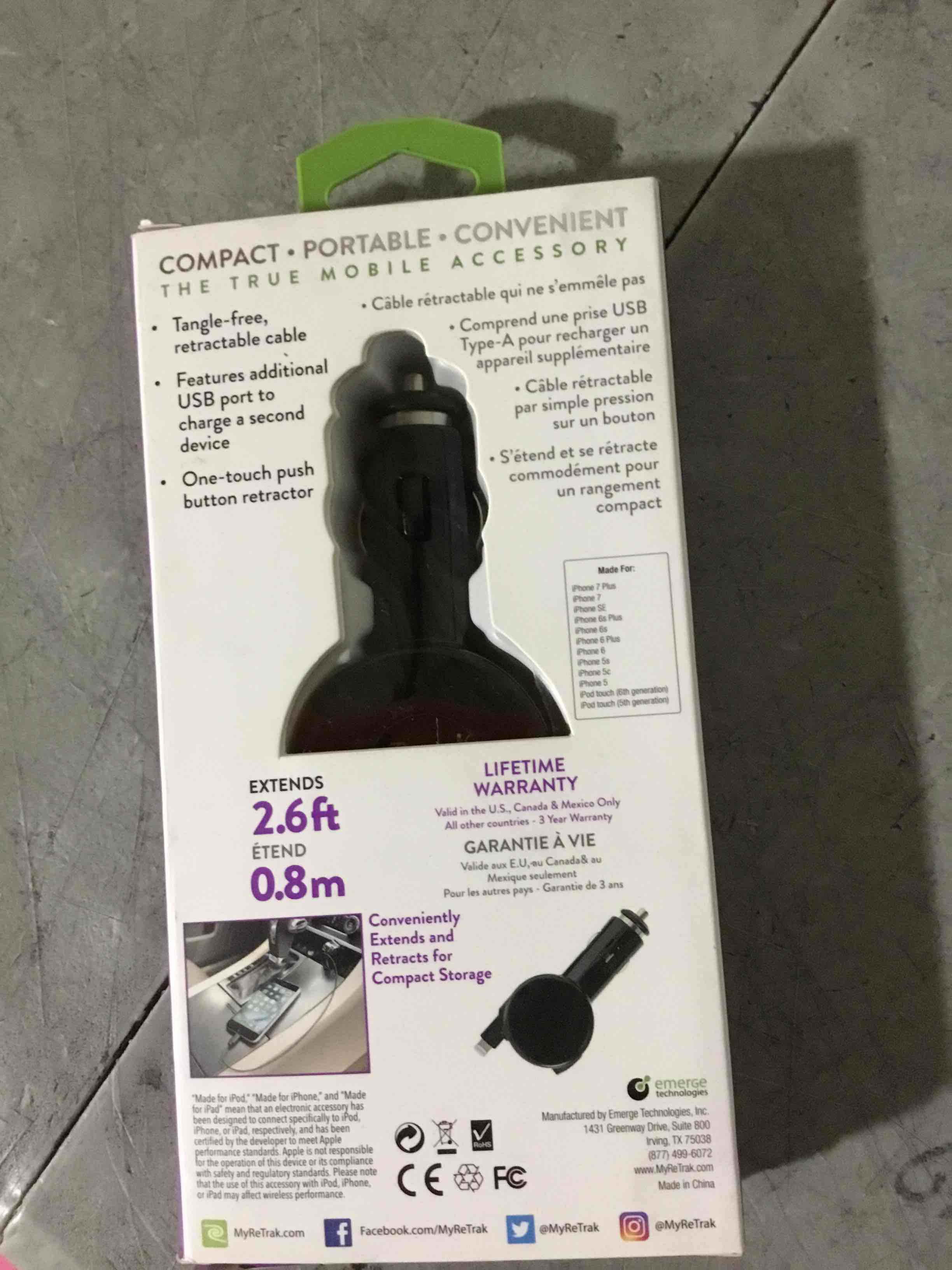 Condition photo showing New/Like New for ReTrak ETLTCAR Lightning Car Charger