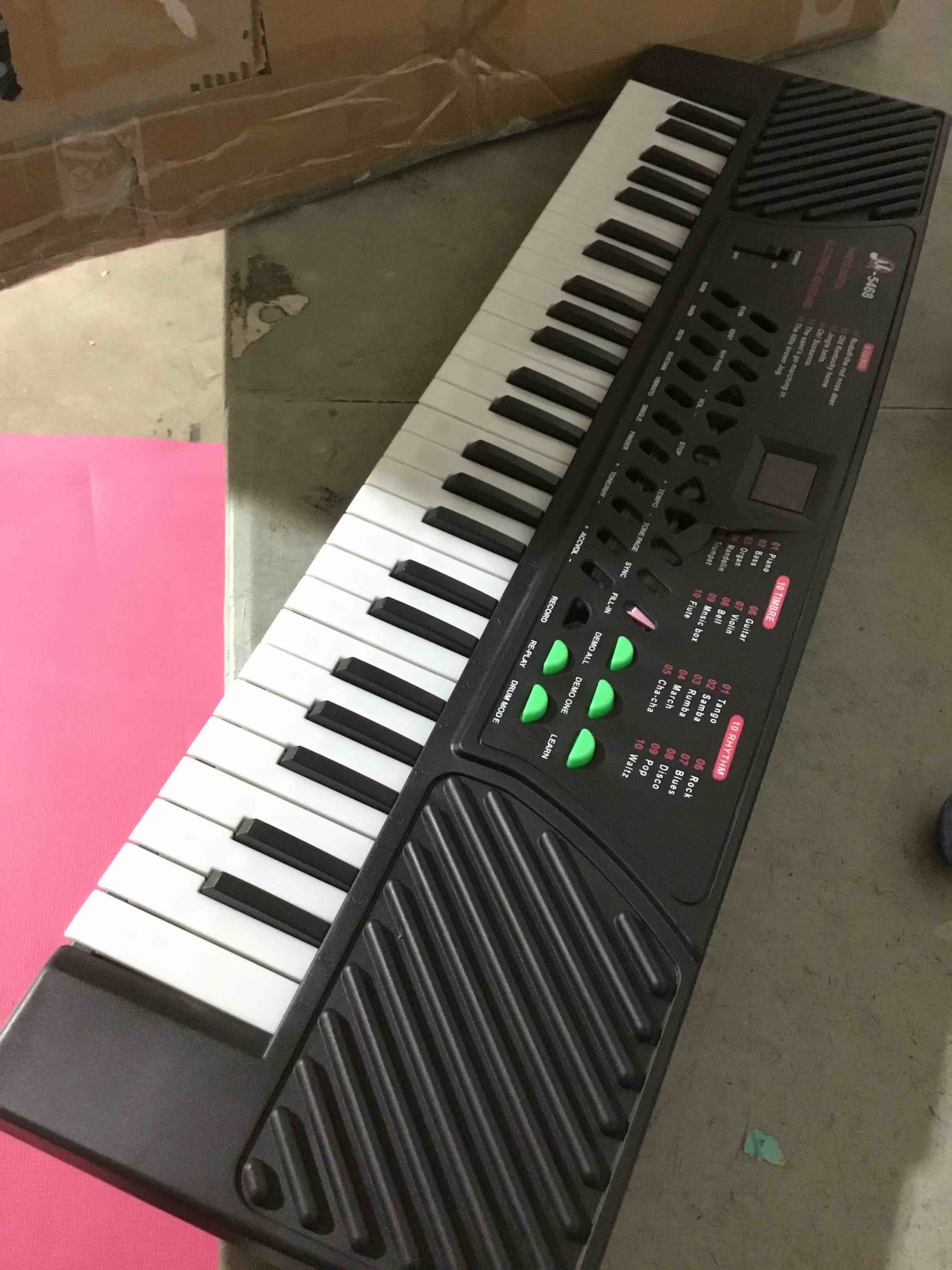 Condition photo showing As Is for (BROKEN)Child's Electronic Keyboard Electric Piano W/ Mic & Adapter Music  54 keys