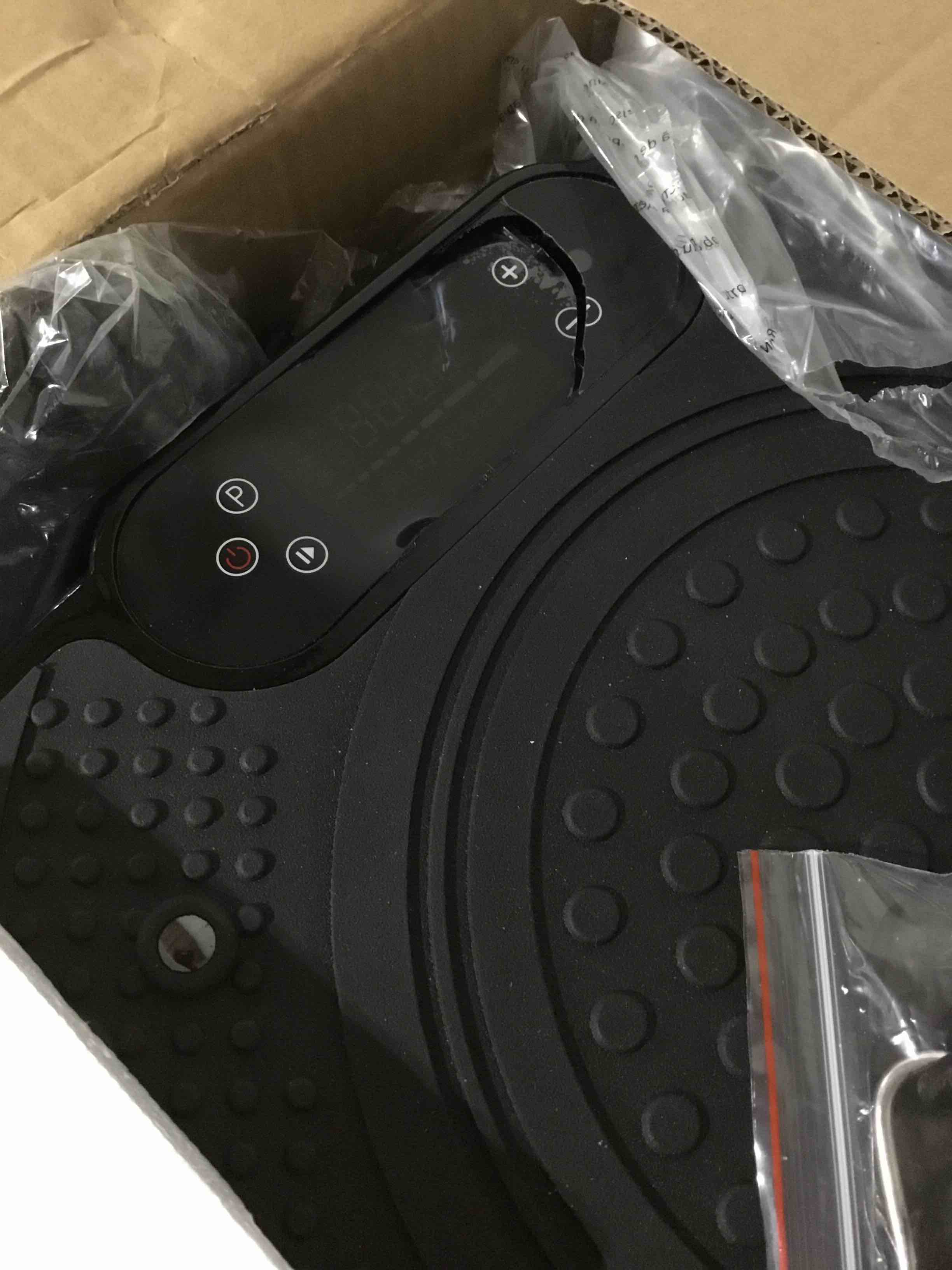 Condition photo showing As Is for (DAMAGED)Vibration Plate Exercise Machine: TISSCARE Vibrating Plates for Weight Loss and Lymphatic Drainage, 400lbs Shake Plate Whole Body Workout Platform for Home Fitness Fat Burner Gifts for Women Men color Black