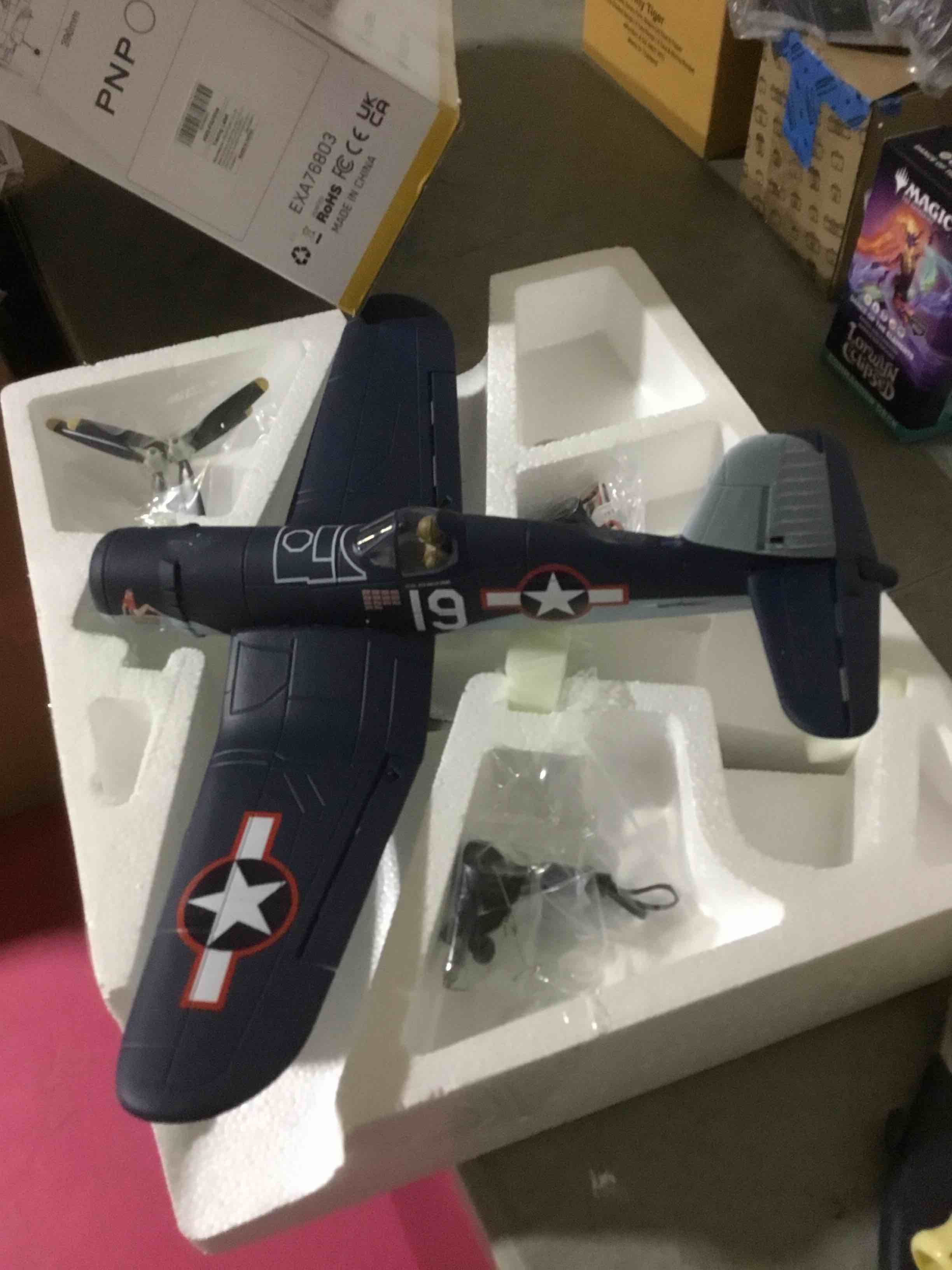 Condition photo showing New/Like New for LEAMBE Brushless 4 Channel RC Plane F4U Corsair 500mm Remote Control Airplane Fighter RTF with 6-Axis Gyro, 3 Modes & Aerobatics for Beginners & Adults Brushless F4u Corsair