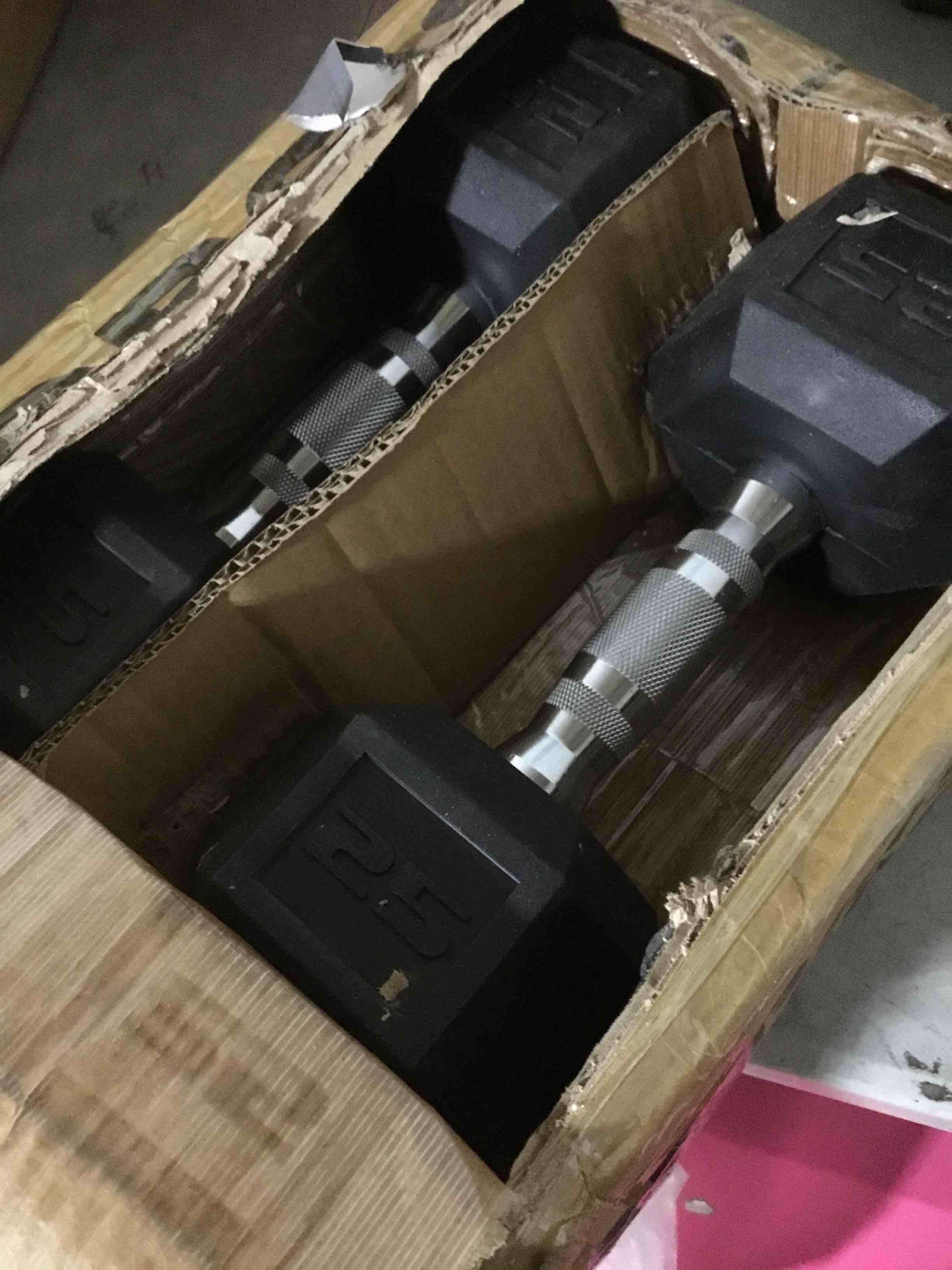 Condition photo showing Good Condition for CAP Barbell Coated Dumbbell Weight | Multiple Options Pairs & Sets Chrome Handle 25 lb - Pair