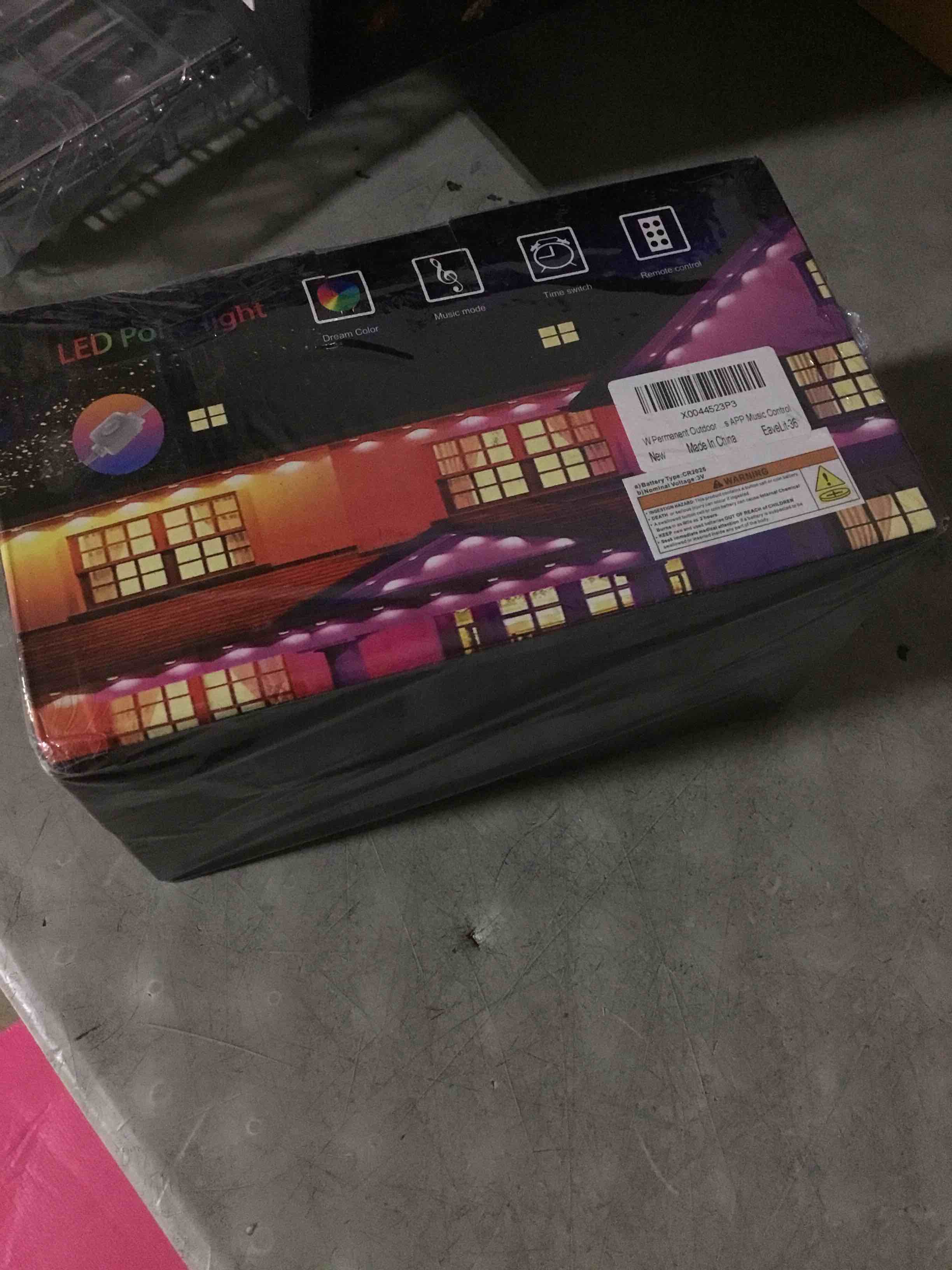 Condition photo showing New/Like New for Permanent Outdoor 60ft Lights with 36 LED Eaves IP67 Waterproof Smart RGB Lights with DIY Scene Modes for Christmas, Halloween, New Year Holidays - APP Music Control