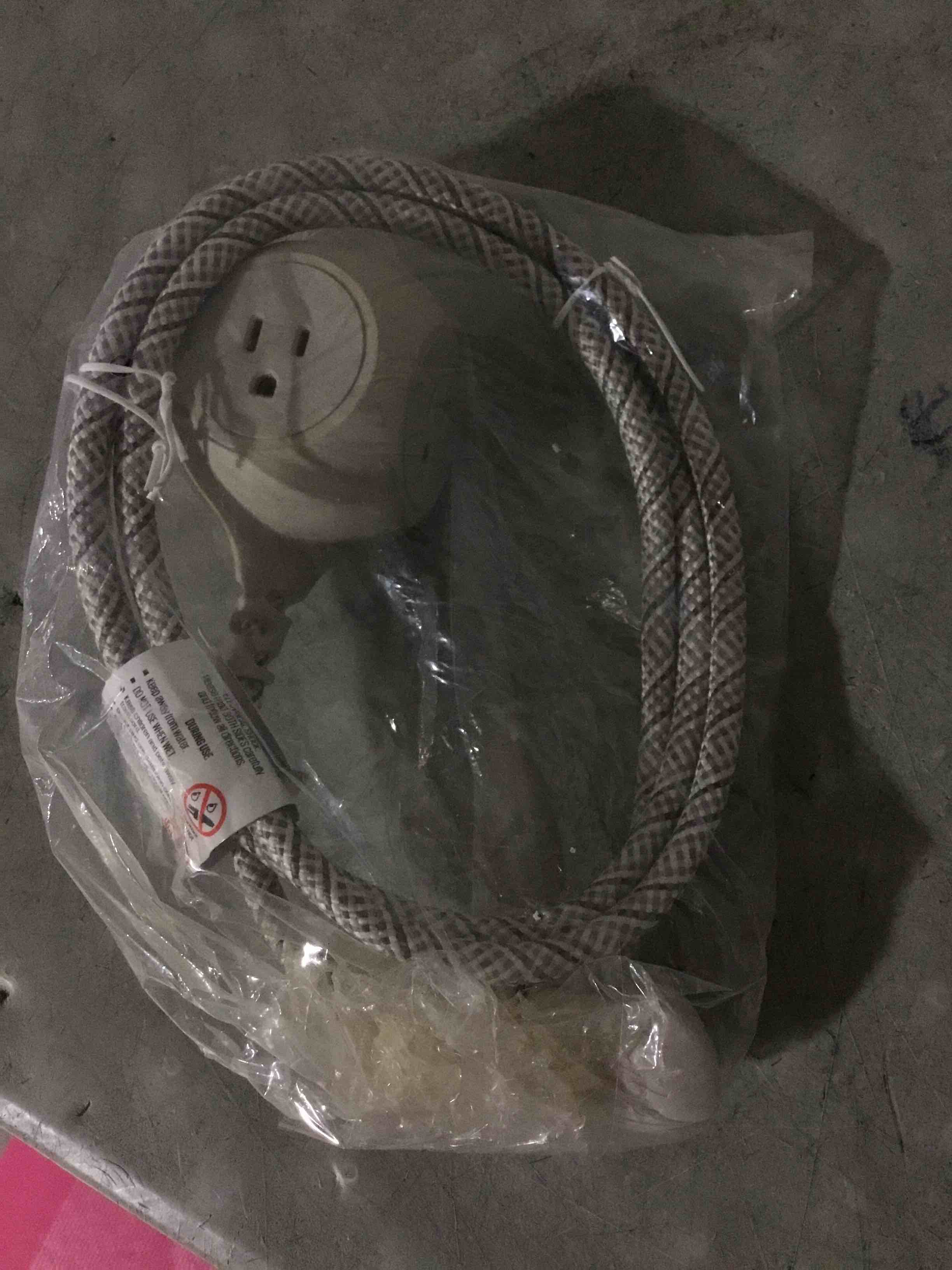 Condition photo showing Good Condition for 360 Electrical 360461-FG Habitat Braided Extension Cord, French Grey, 6ft, Includes 2.4A Dual USB, 3 AC Outlet, Multi Plug Outlet, Discreet Power Strip Surge Protector and USB Charging Station