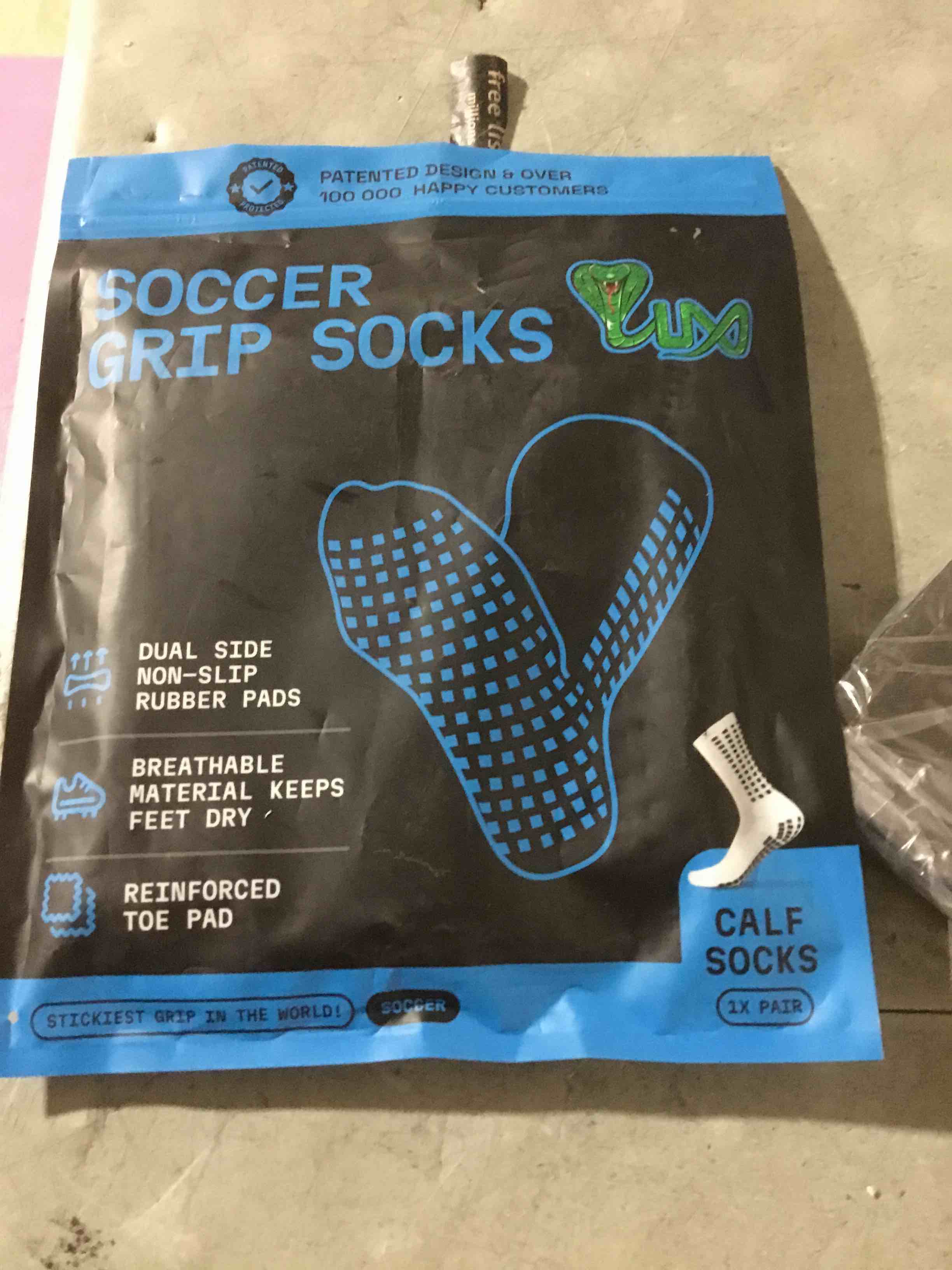 Condition photo showing New/Like New for LUX Anti Slip Soccer Socks,Non Slip Football/Basketball/Hockey Sports Grip Pads Socks