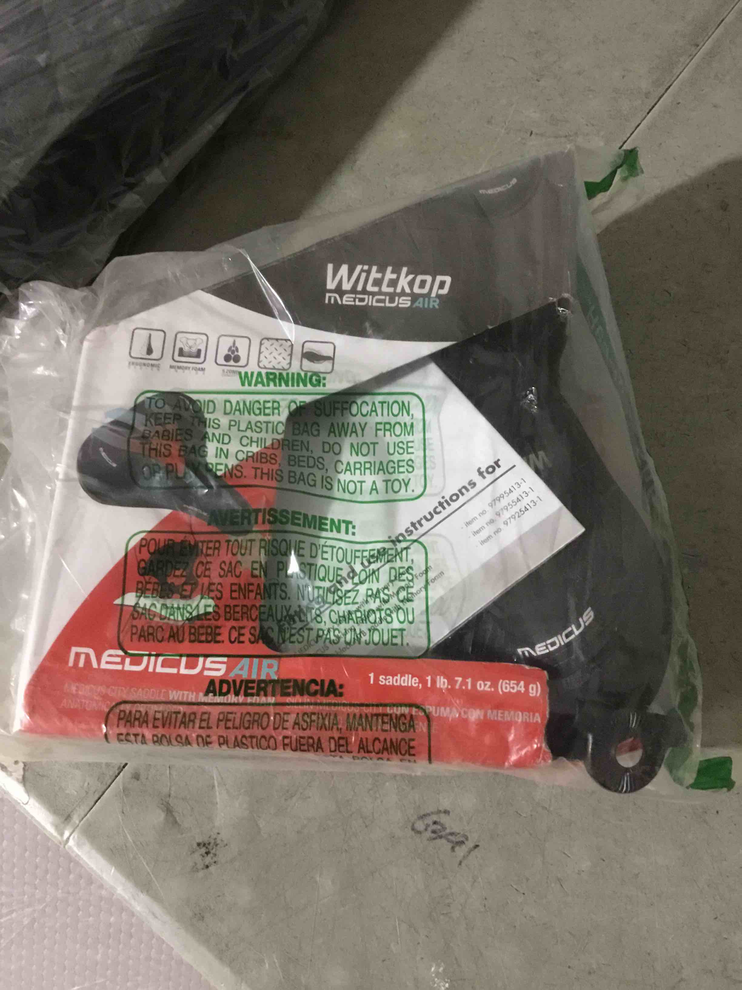 Condition photo showing Good Condition for Wittkop Bike Seat I Bicycle Seat for Men and Women, Waterproof Bike Saddle with Innovative 5-Zone-Concept I Exercise Bike Seat for BMX, MTB & Road City