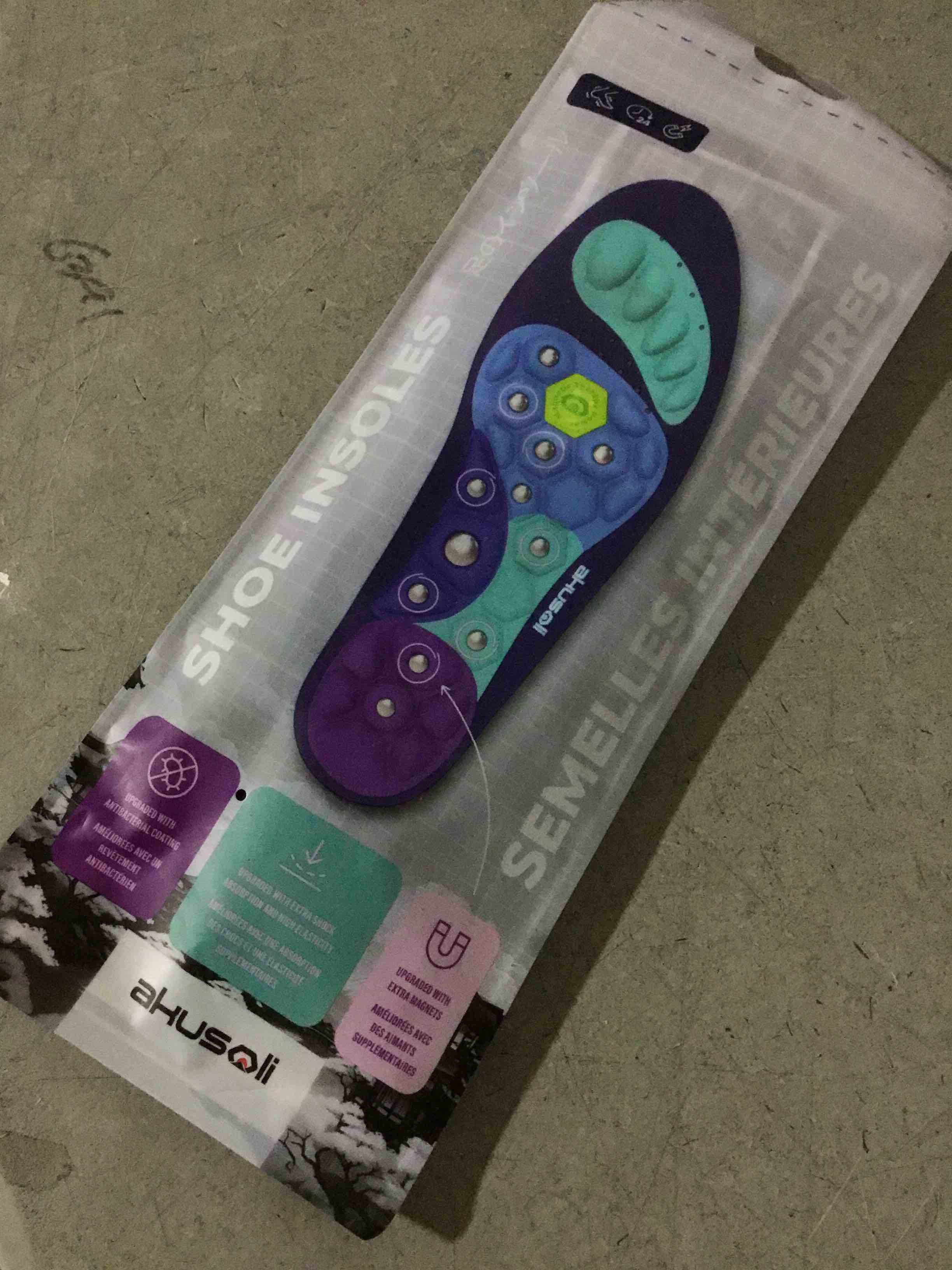 Condition photo showing New/Like New for Akusoli Insoles for Woman, Magnetic Shoe Insert, High Arch Support Inserts for Flat Feet, Work Boots Standing All Day, Foot Inserts, Plantillas para Zapatos, Gifts for Women L/XL Women