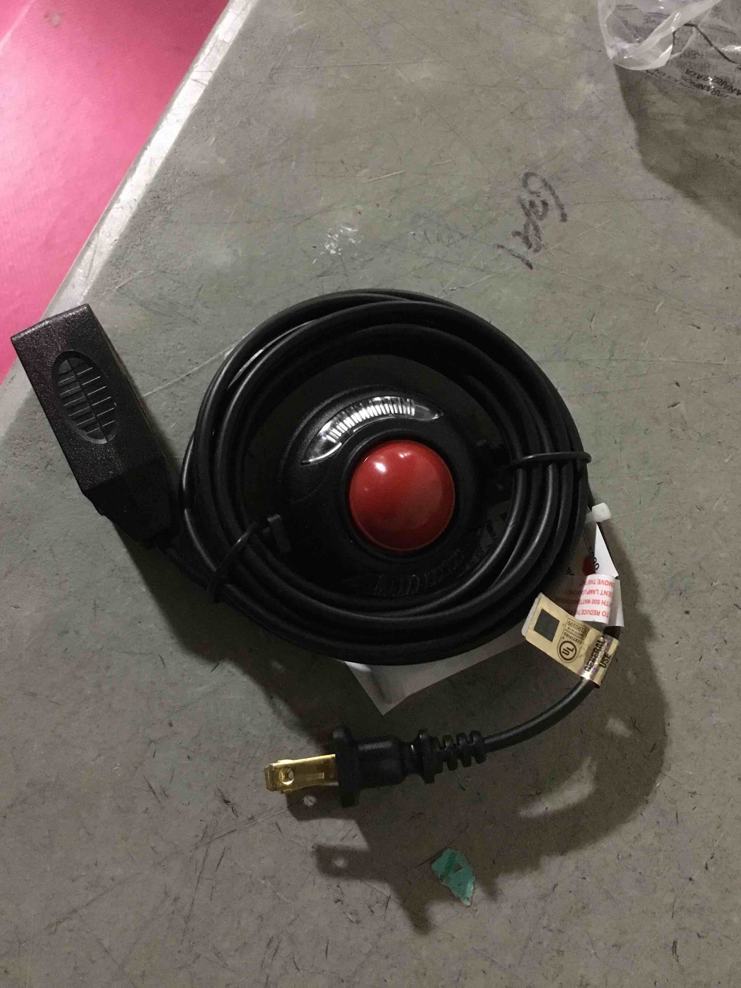 Condition photo showing New/Like New for 3 Outlet Extension Cord with Hand/Foot Switch and Light Indicator with Safety Twist-Lock, 16/2, Black, UL Listed 1 8 Ft