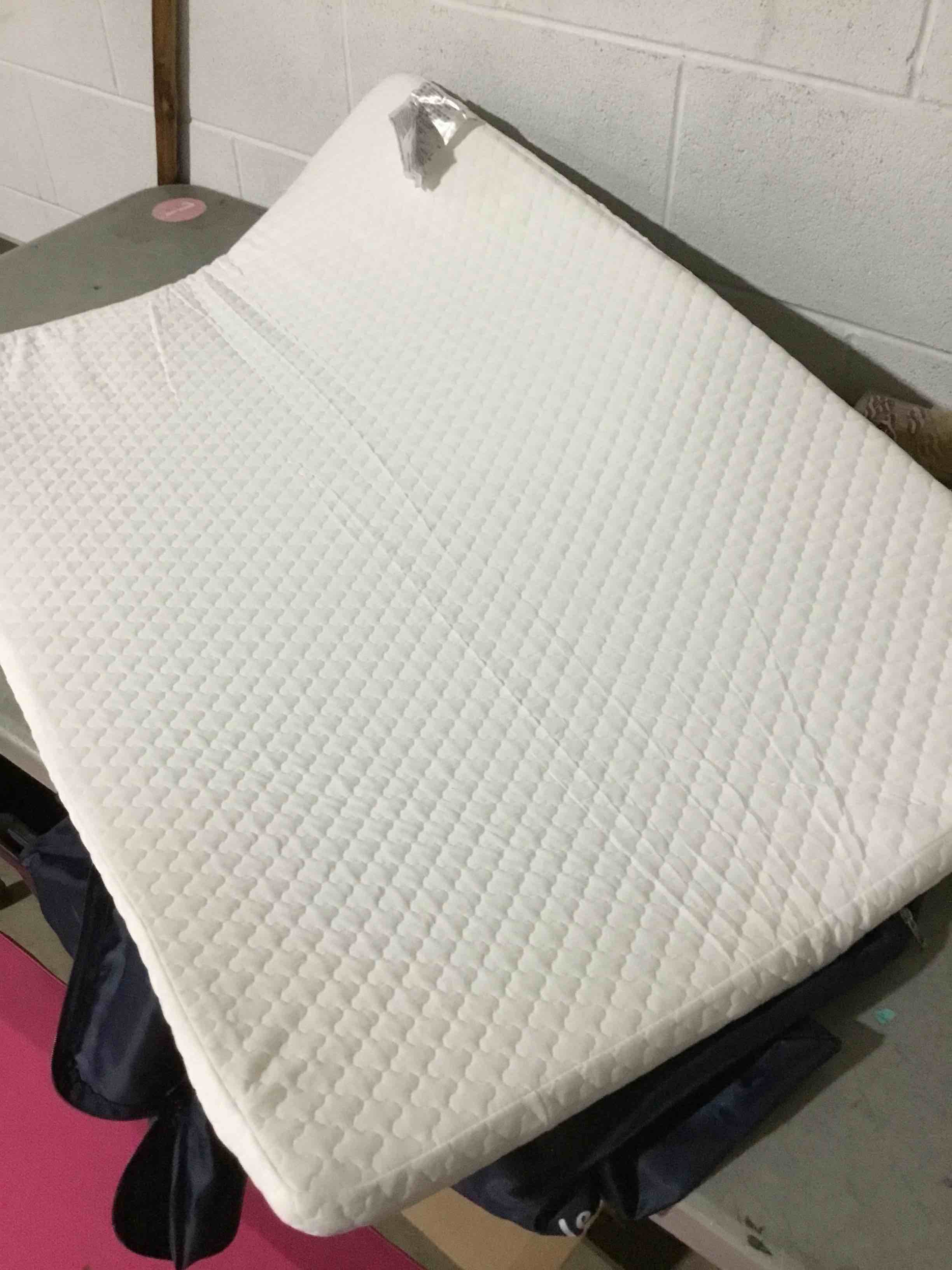 Condition photo showing As Is for Pro Goleem Pack and Play Mattress (38"x26"), Waterproof Pack n Play Mattress Pad with Carry Bag, Firm Playard Mattress with Soft Cover, for Babies and Toddlers