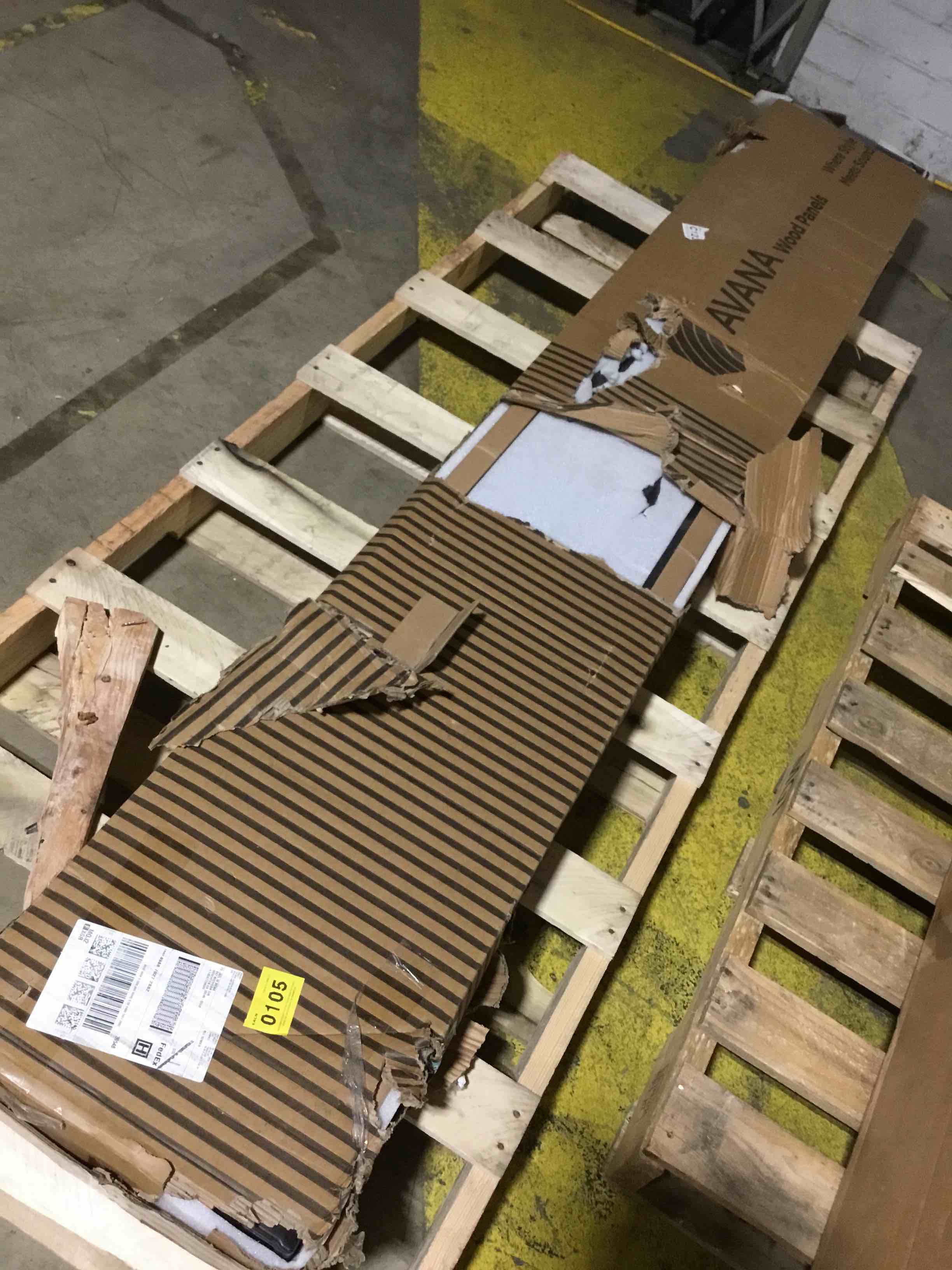 Condition photo showing Good Condition for Avana Acoustic Wood Wall Panels – 93.2x11.25 Inch Panels – Fits 94x12 Layout – White Oak Acoustic Panels 4 PCs – Wall Panels for Interior Wall Decor for Homes, Offices – Design Wood Panels for Wall 94X11 (4 PCs) Natural Oak