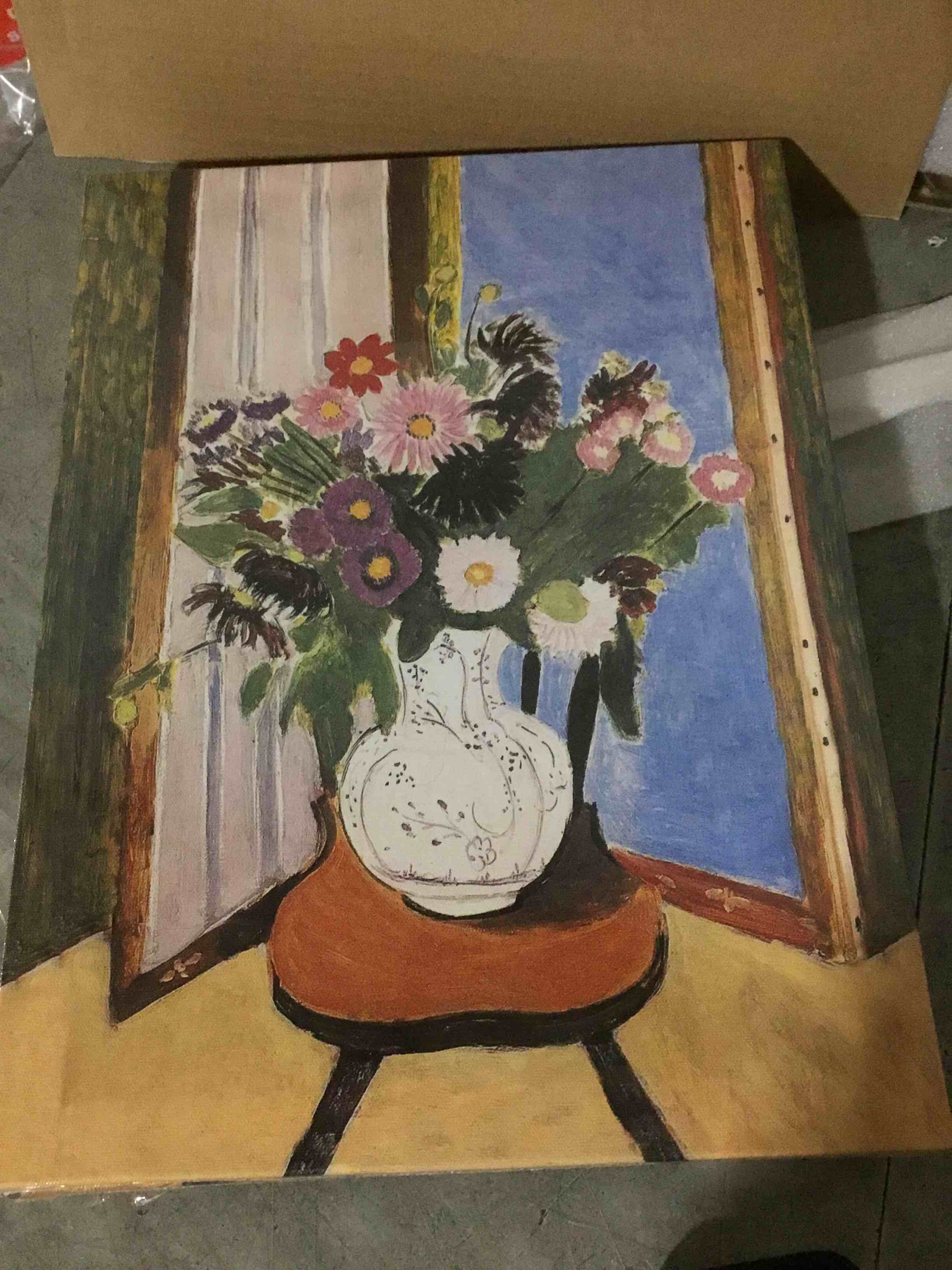 Condition photo showing New/Like New for Canvas Wall Art Henri Matisse?Daisies?Canvas Oil Paintings for Bedroom Home Decor Fauvism Posters and Print for Living Room Decor Ready to Hang?30x41cm?12x16inch,framed)