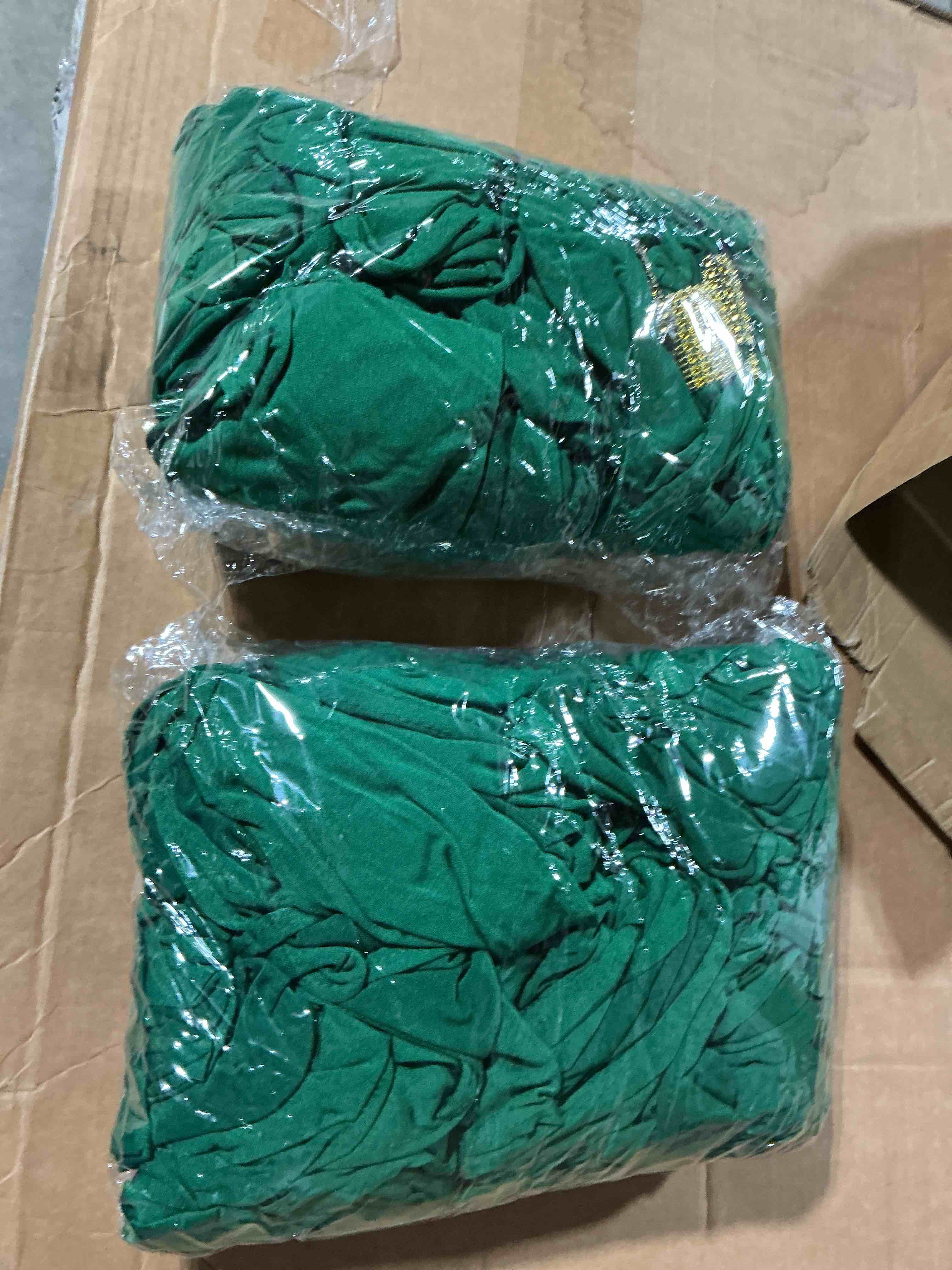 Condition photo showing New/Like New for hahafelt 100 pcs spandex chair sashes bows with rhinestone ring buckle slider elastic universal bowknot chair cover bands ties for wedding banquet ceremony event party decoration(dark green)