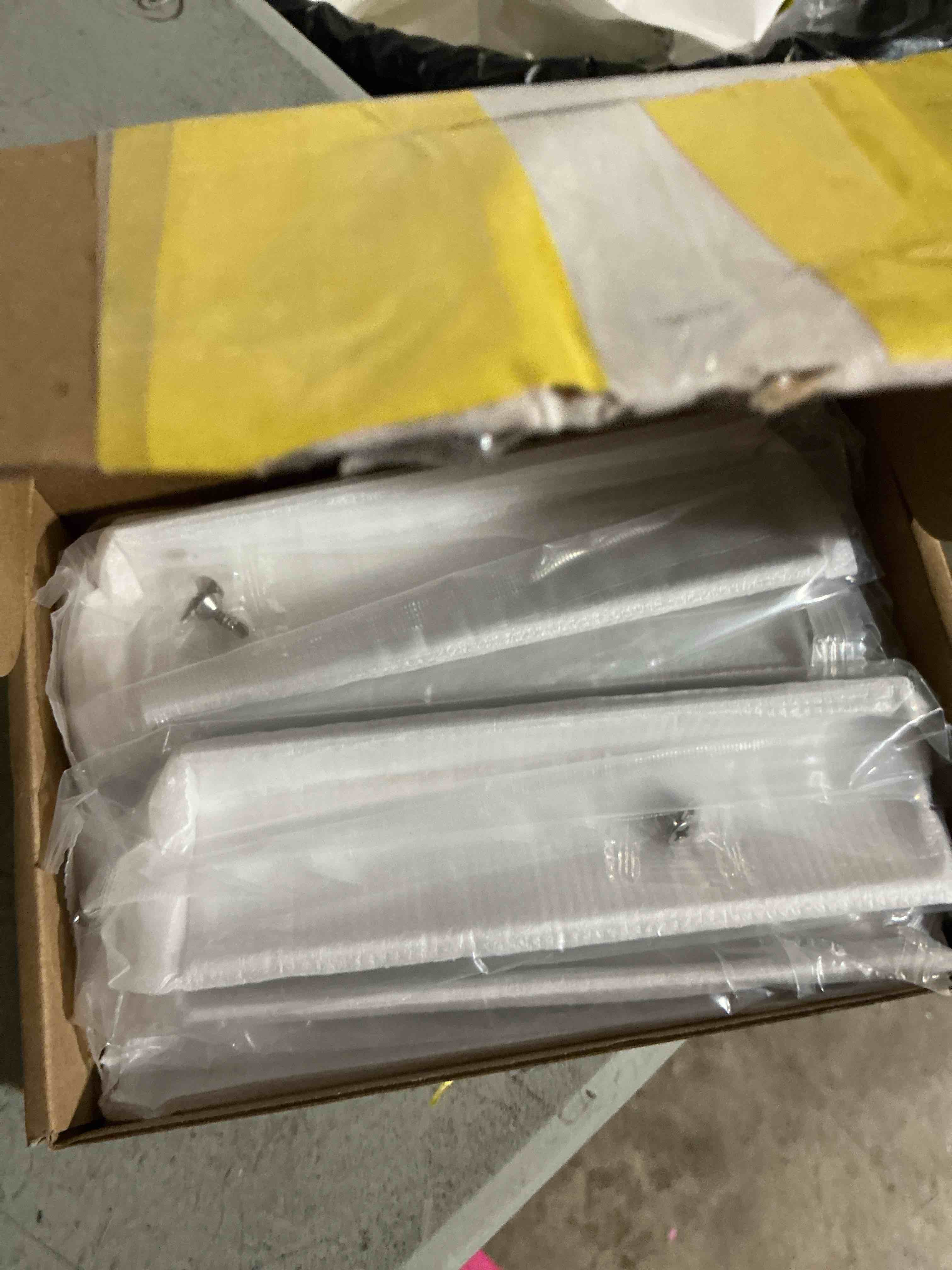 Condition photo showing New/Like New for rergy 10 pack 5 inch cabinet pulls brushed nickel finger pulls, brushed nickel edge pulls for cabinet kitchen cabinet edge pulls, 128mm cabinet finger pulls hole center: 5in(128mm) brushed nickel 10