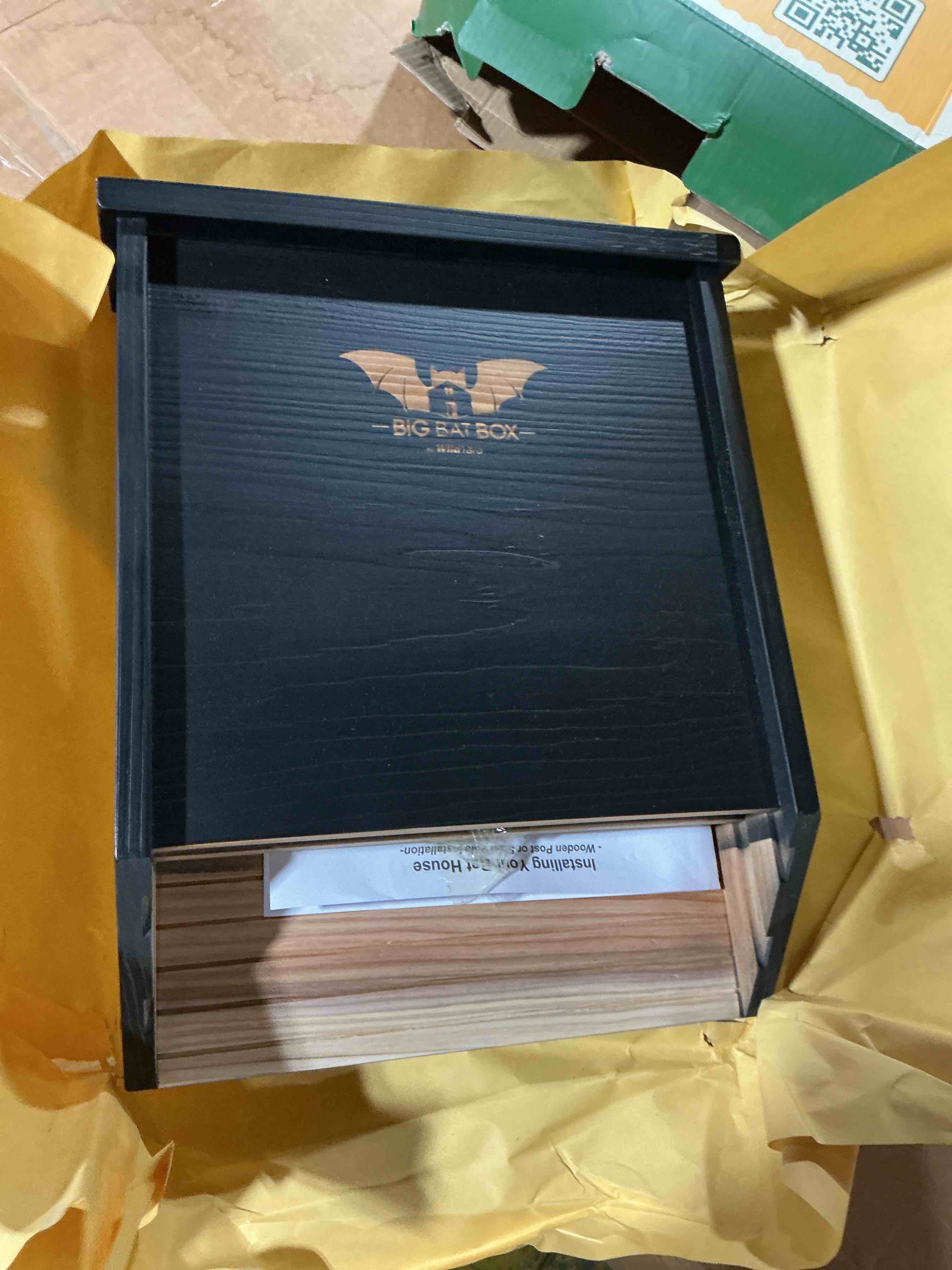 Condition photo showing New/Like New for bigbatbox - bat house for outdoors - clean your backyard from mosquitoes - wooden bat house kit - with our proven bat box design, you are almost guaranteed to attract bats! wildyard