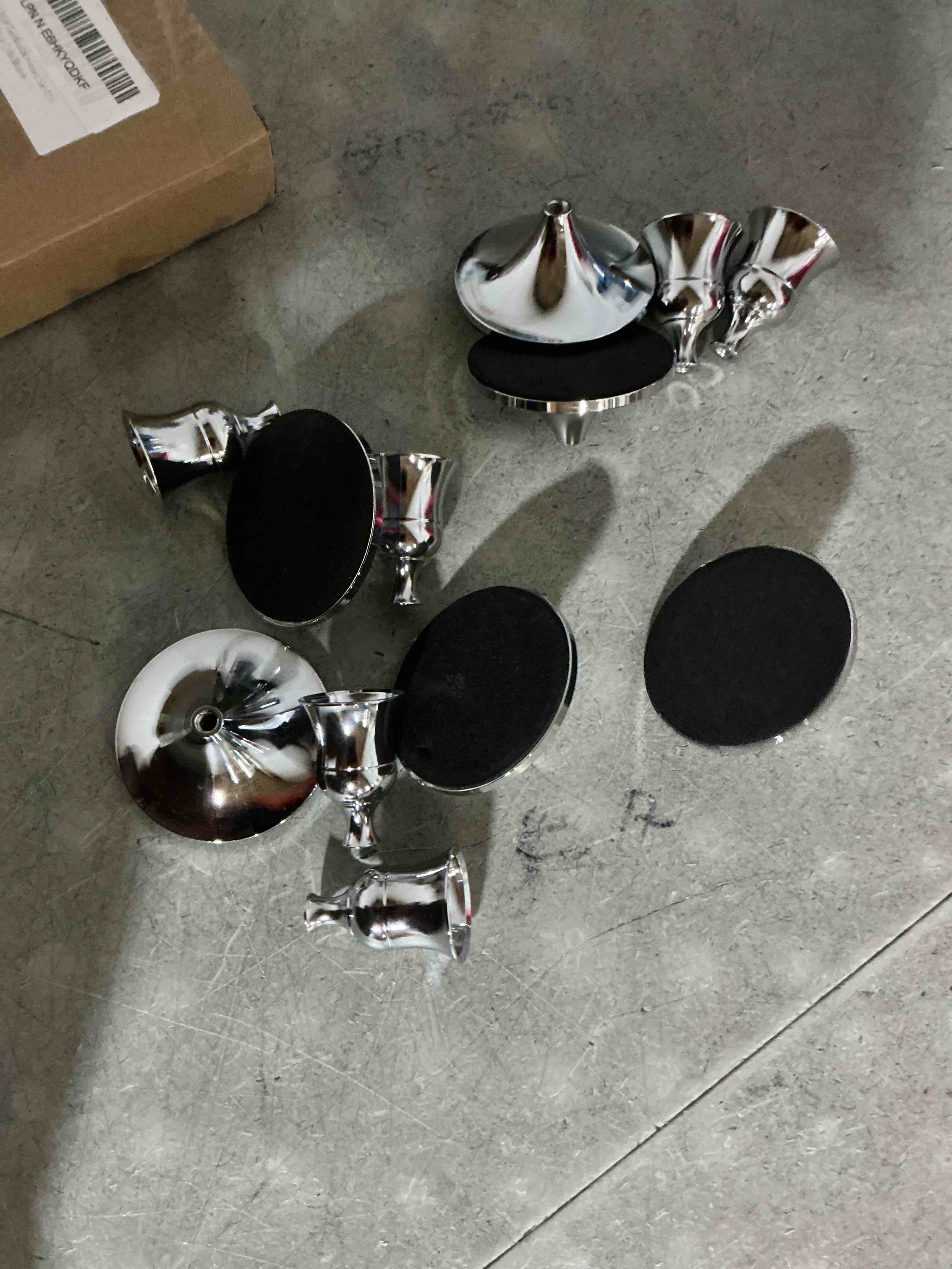 Condition photo showing As Is for showin candlestick holders silver, 6 packs taper candle holder for candlesticks, candle sticks holder decor for home decor silver 6