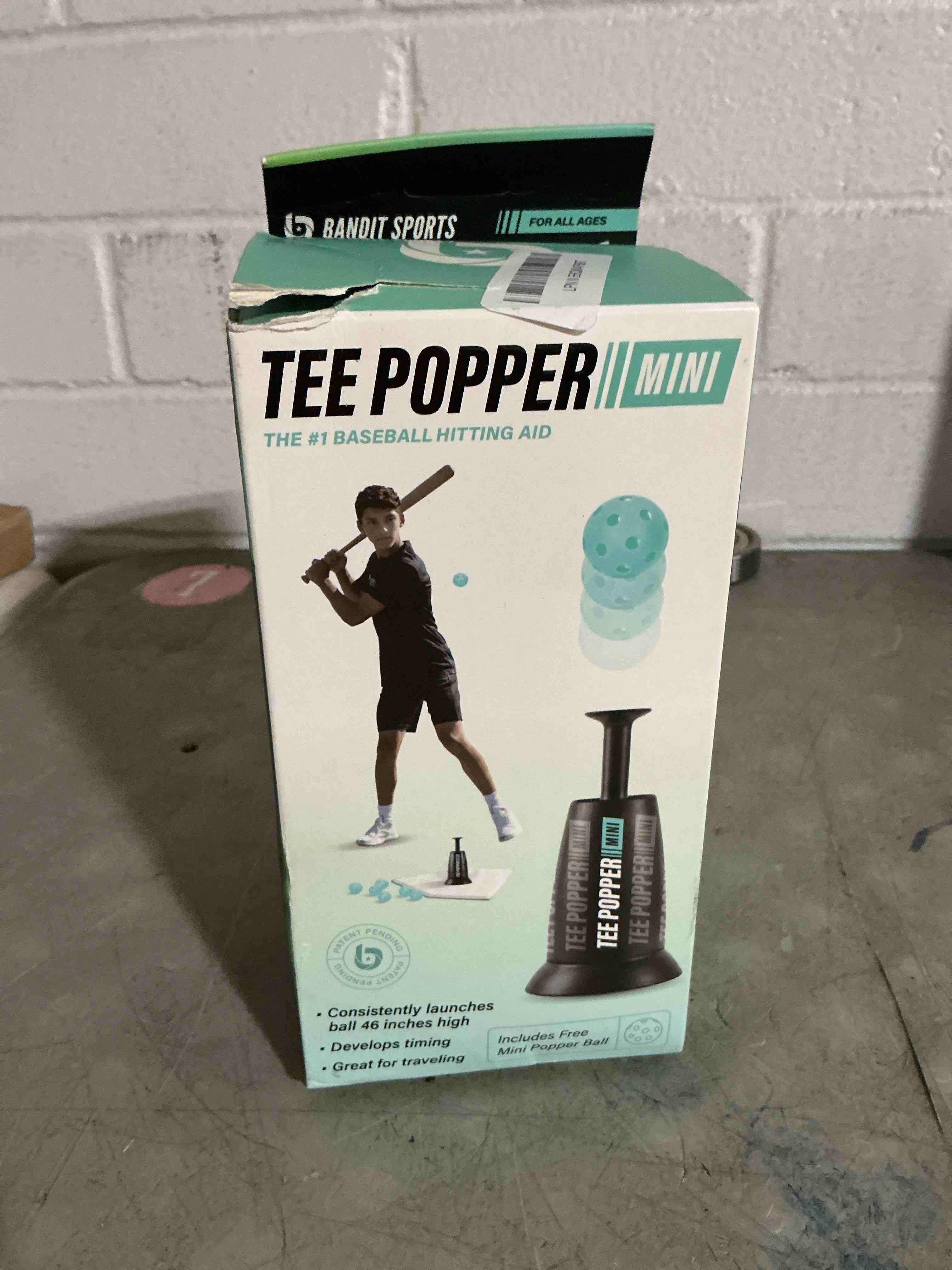 Condition photo showing Good Condition for bandit sports baseball training tee popper mini, batting tee for perfect swings, baseball training for hitting without a pitcher (1 mini popper ball included)