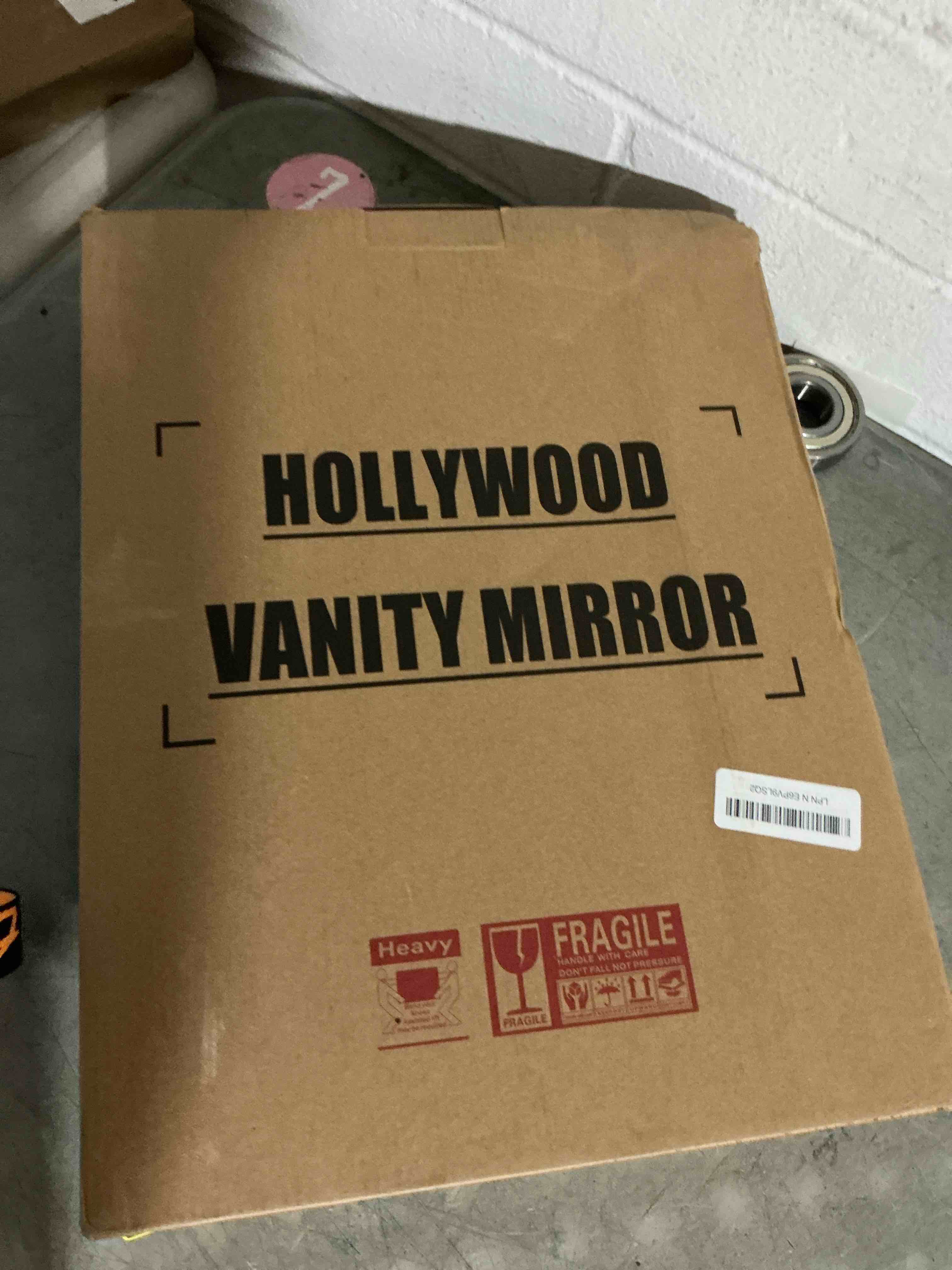 Condition photo showing New/Like New for kotdning vanity mirror with lights,lighted vanity mirror with 12 dimmable bulbs for dressing room & bedroom,3 color lighting,modes detachable 10x magnification 360°ratation (white) 14.6" l x 17" w white 16.8"l x 13.3"w