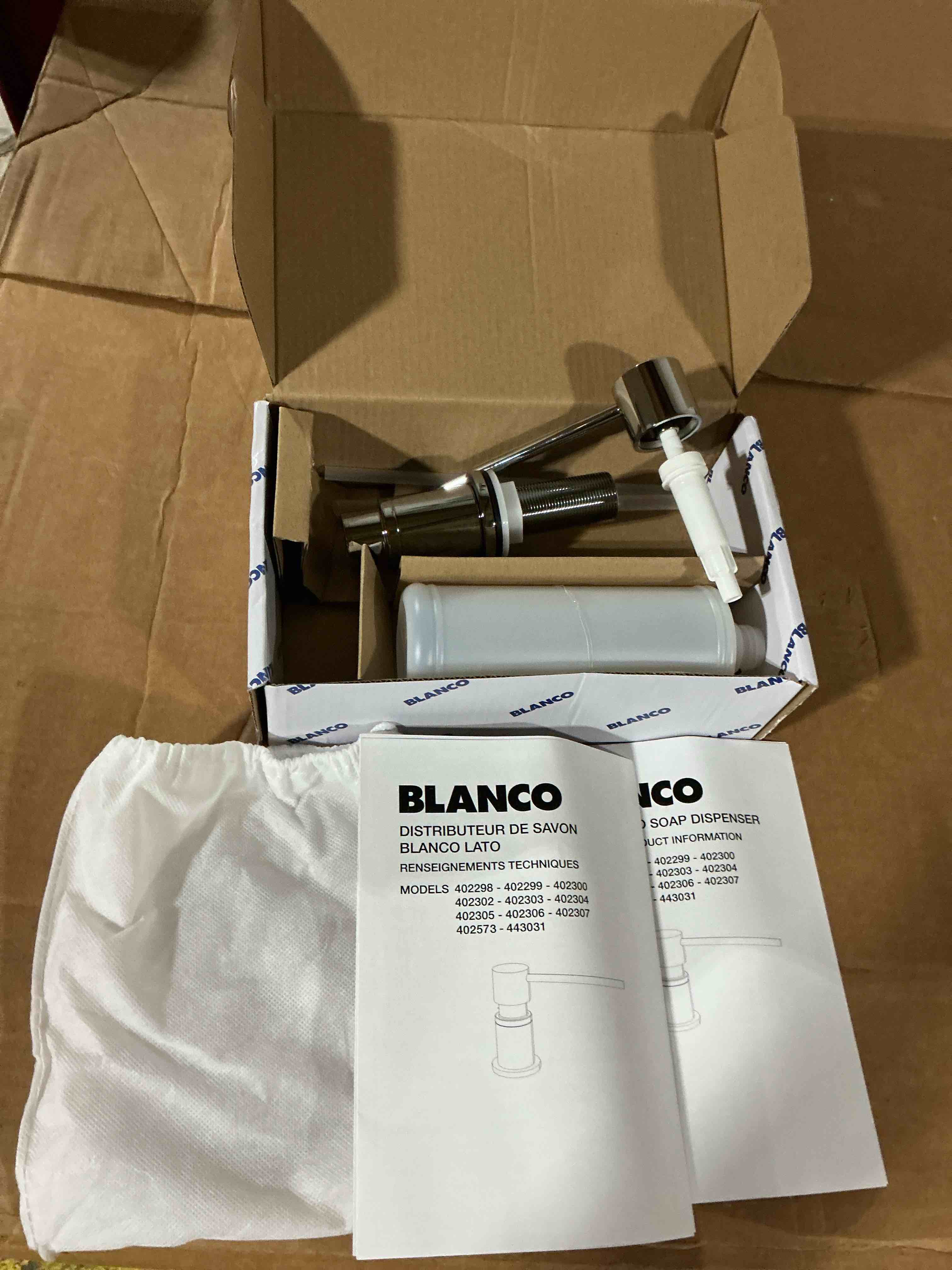 Condition photo showing Good Condition for blanco, polished chrome 402298 lato kitchen soap dispenser, 10 oz