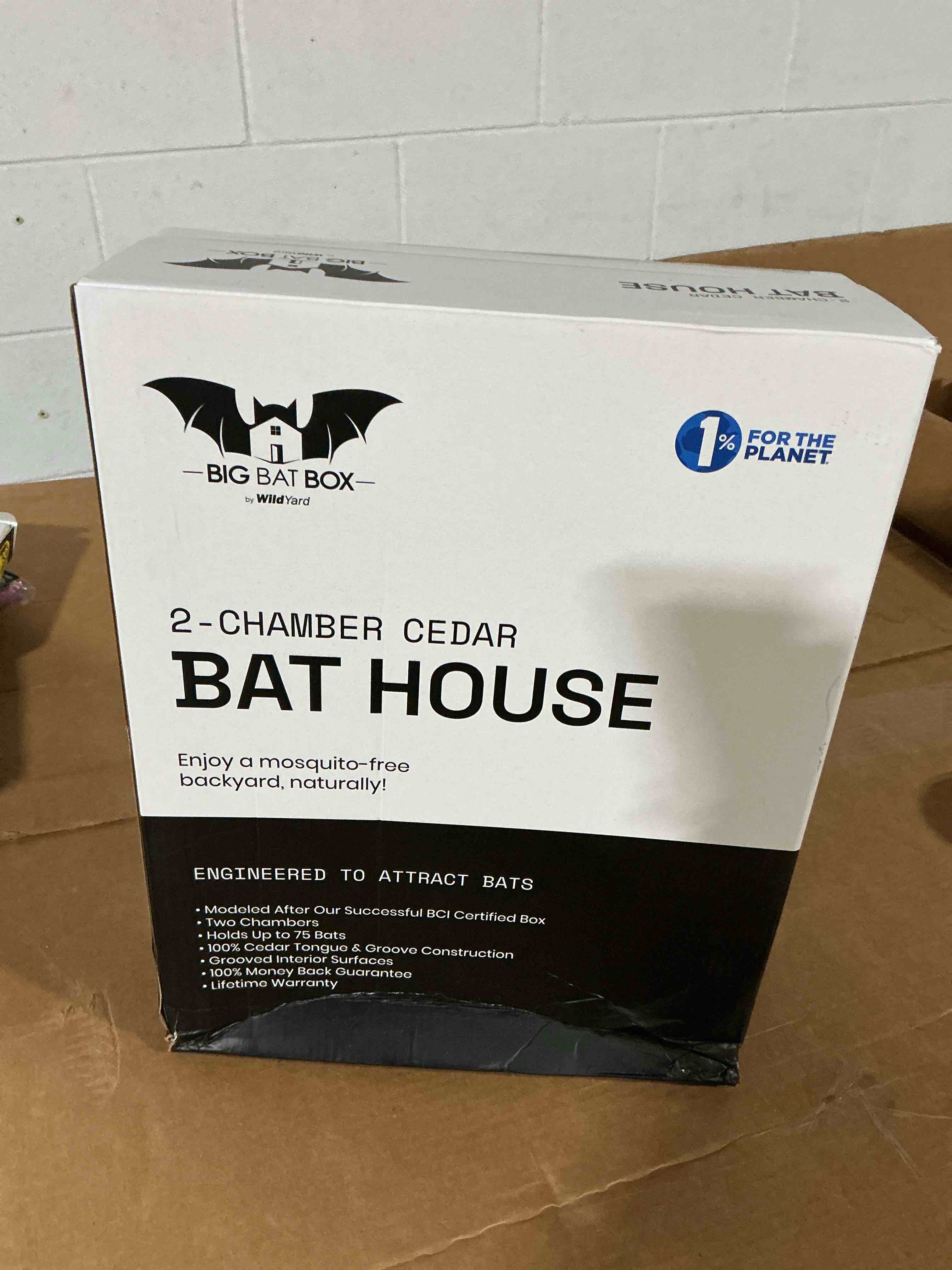 Condition photo showing New/Like New for bigbatbox - bat house for outdoors - clean your backyard from mosquitoes - wooden bat house kit - with our proven bat box design, you are almost guaranteed to attract bats! wildyard