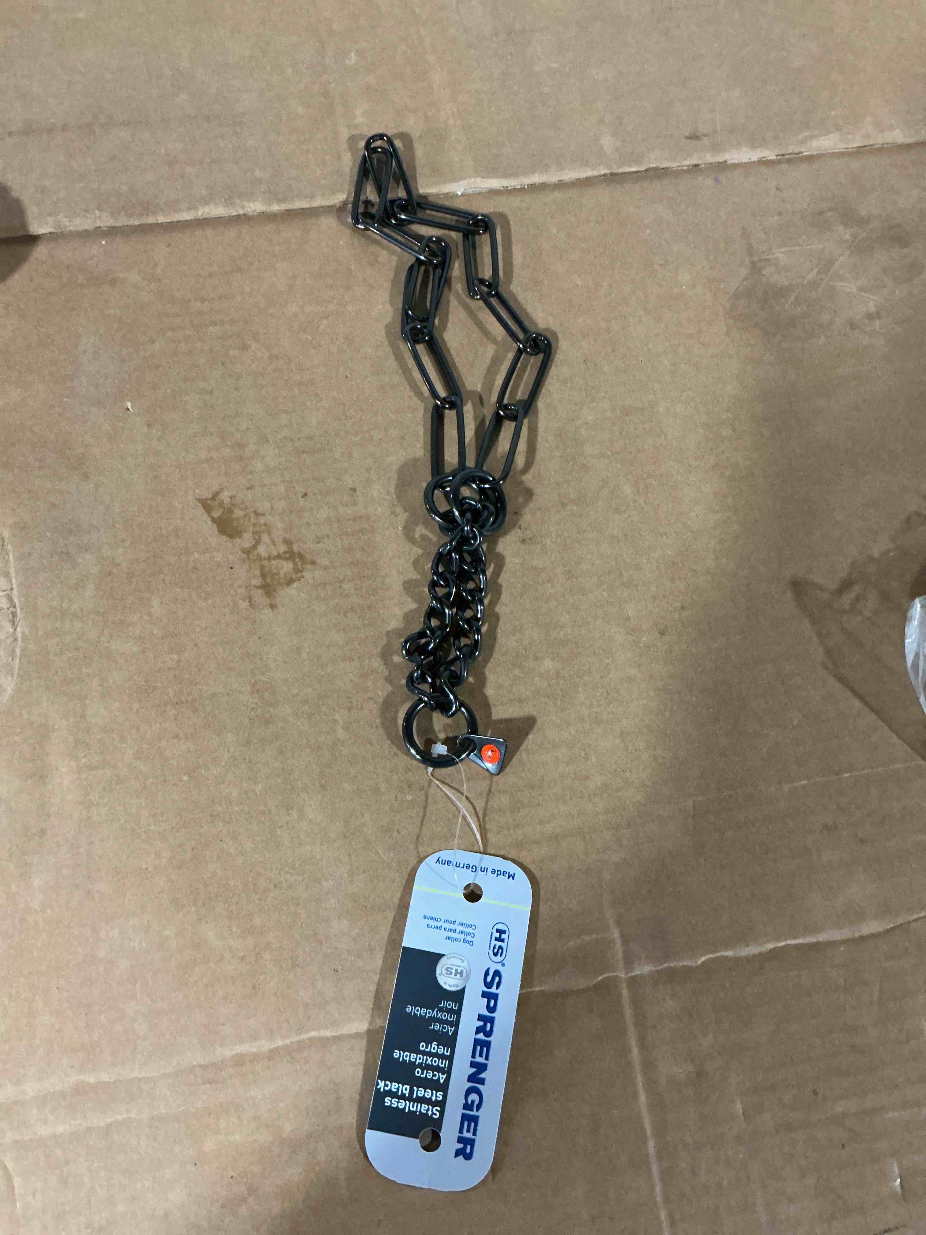 Condition photo showing New/Like New for herm sprenger black stainless steel short link fur saver dog training collar no-pull slip chain for medium large dogs for easy control made in germany