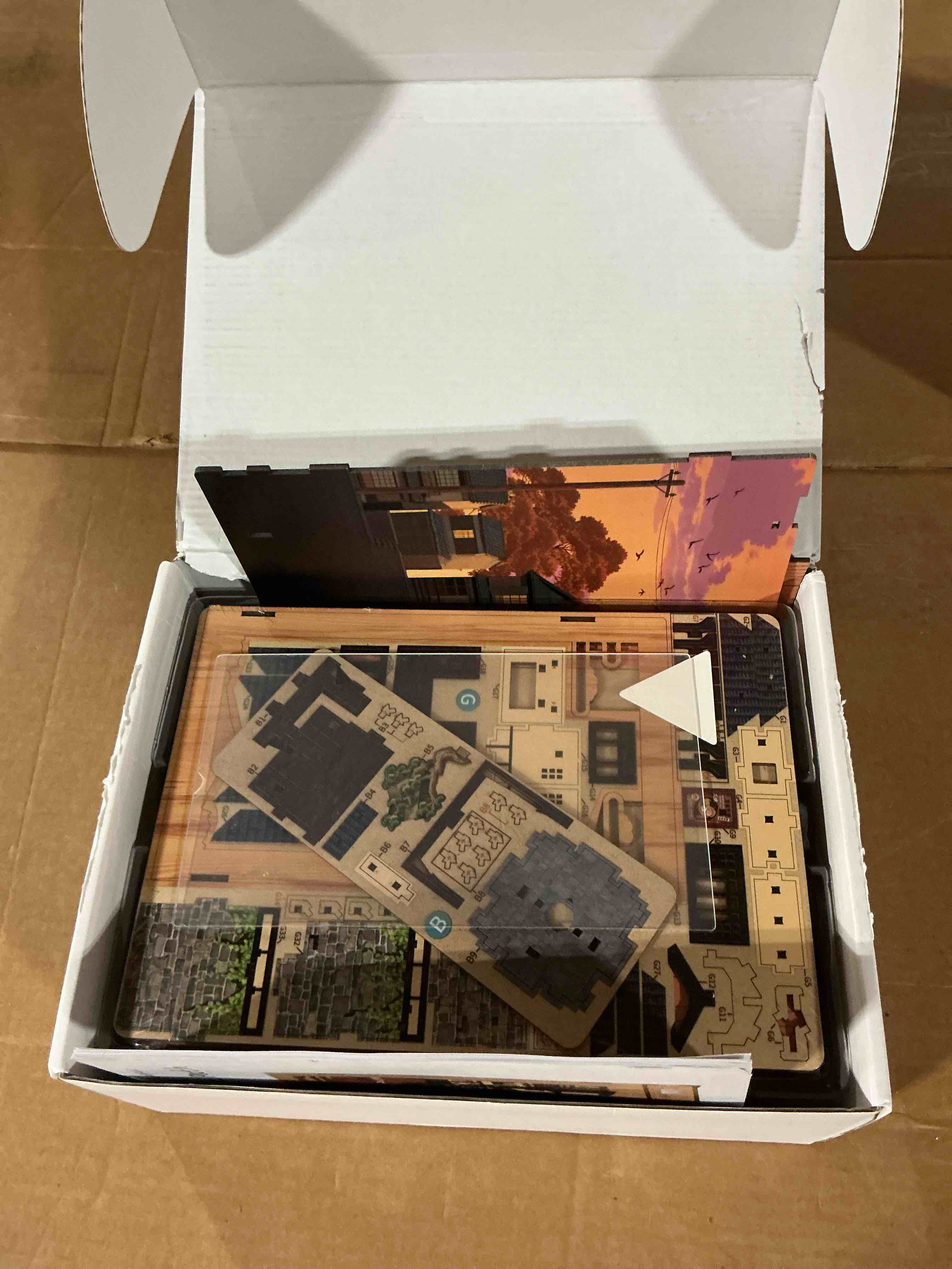 Condition photo showing As Is for cutebee book nook kit sakura wine alley, 3d wooden puzzle booknook for adults,led bookshelf decor,diy miniature dollhouse bookend, crafts gifts for adults, teens & book lovers (twilight sakura path)