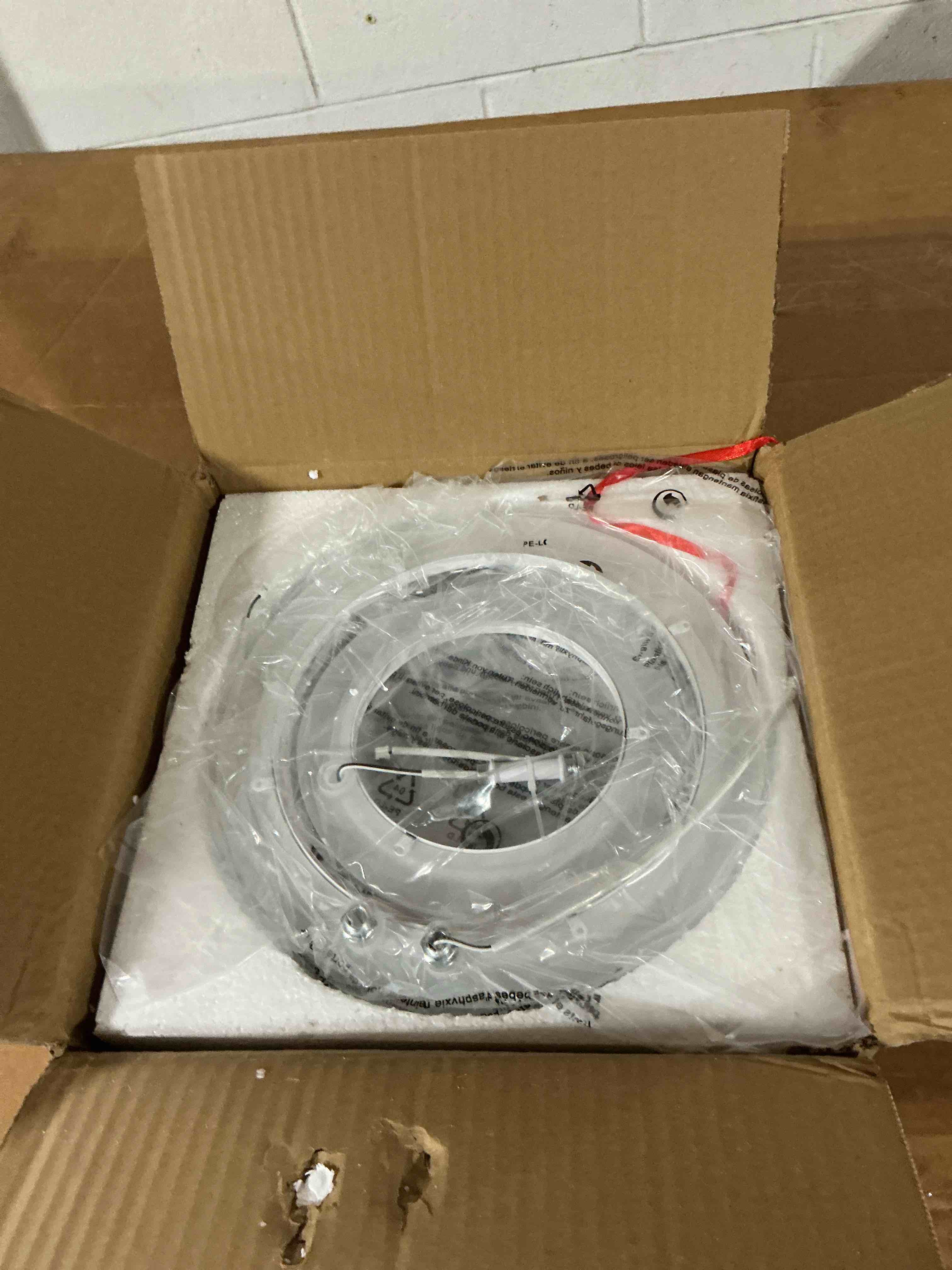 Condition photo showing New/Like New for modern led ceiling light, white 4 rings flush mount ceiling light, 4000k lighting fixture ceiling lamp for kitchen, bedroom, living room, laundry room 4-light white
