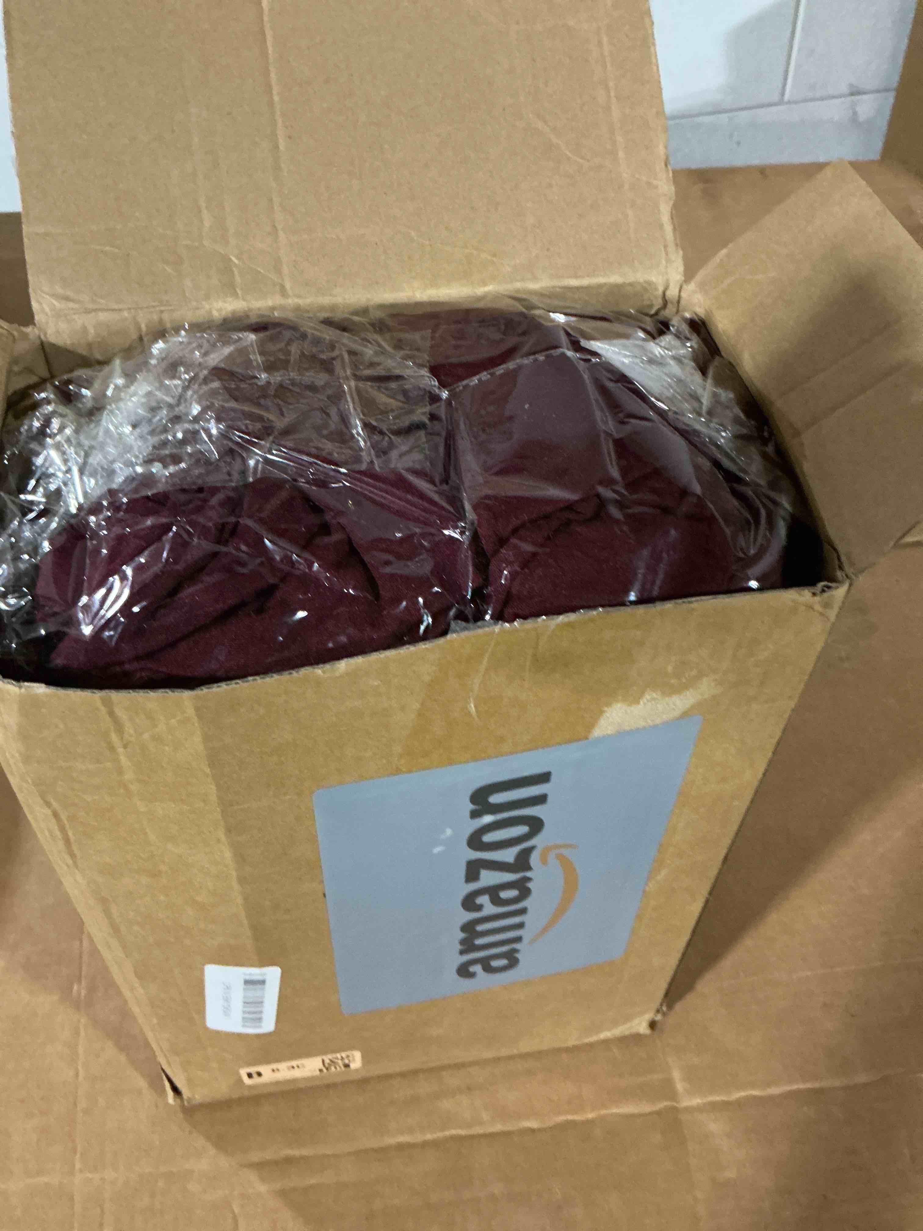Condition photo showing New/Like New for hahafelt 100 pcs spandex chair sashes bows with rhinestone ring buckle slider elastic universal bowknot chair cover bands ties for wedding banquet ceremony event party decoration (burgundy)
