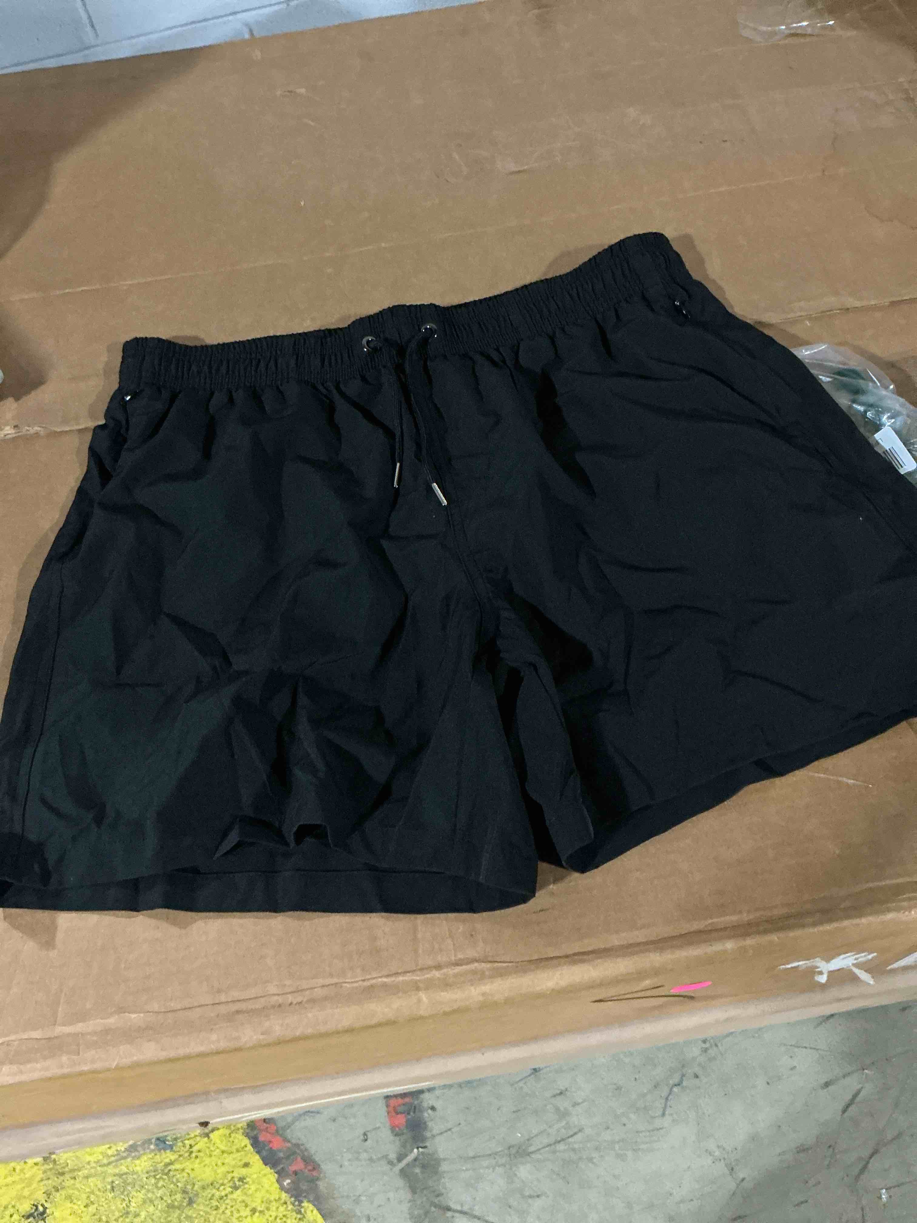 Condition photo showing New/Like New for brisira mens swim trunks swim shorts quick dry 5 inch inseam beach shorts with compression liner and zipper pocket 36 black