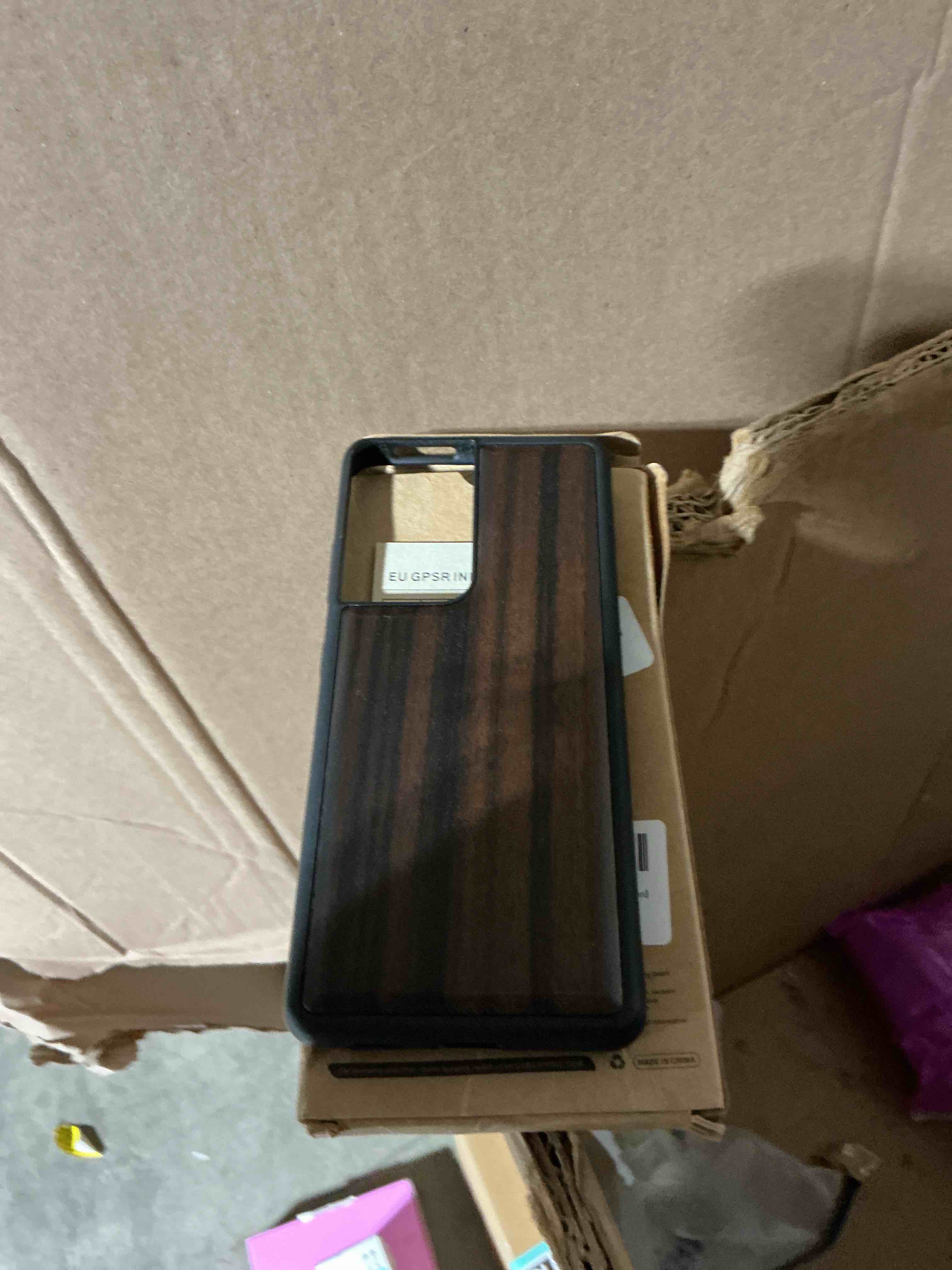 Condition photo showing Good Condition for carveit wood case for galaxy s21 ultra case [hard real wood & soft tpu] shockproof hybrid protective unique wooden cover compatible with samsung galaxy s21 ultra (blackwood) blackwood-s21 ultra 5g galaxy s21 ultra 5g (6.8 inch)