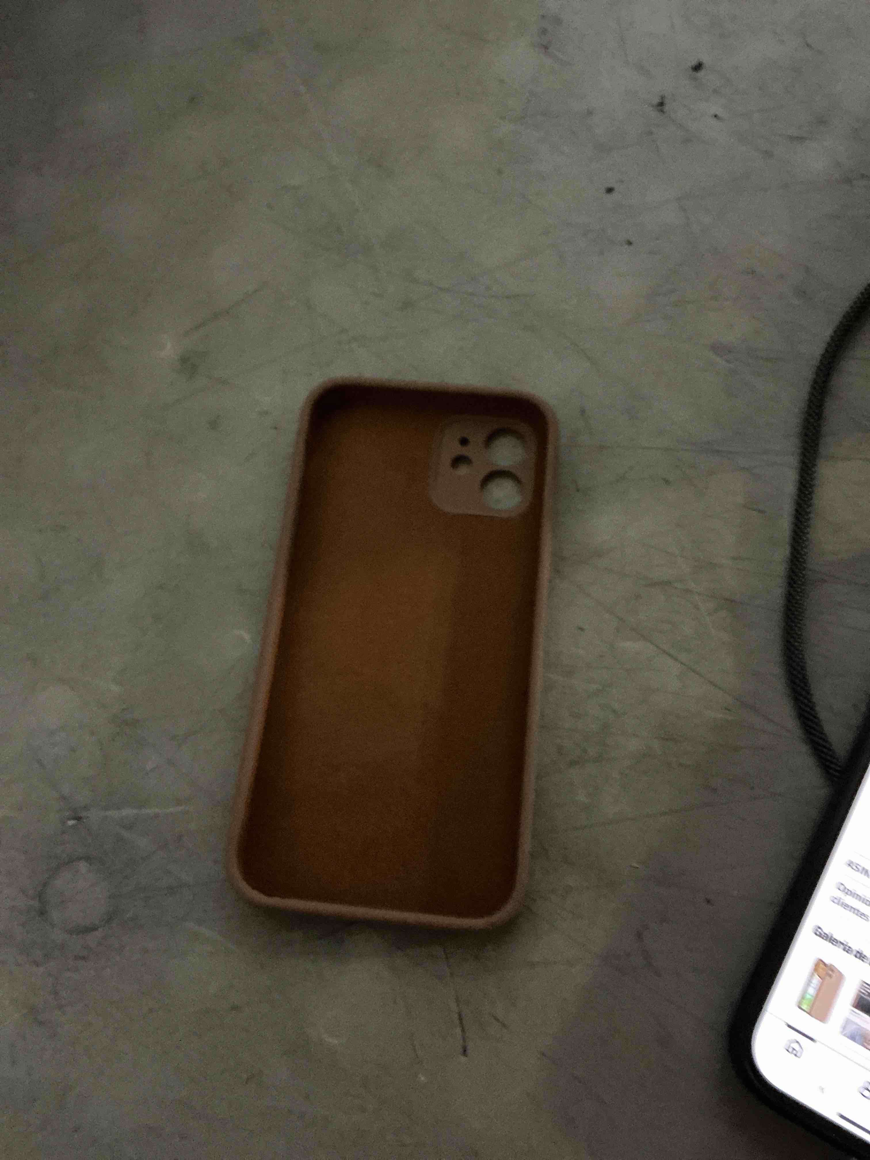 Condition photo showing As Is for vooii compatible with iphone 11 case, upgraded liquid silicone with [flat edges] [camera protection] [soft anti-scratch microfiber lining] phone case for iphone 11 6.1 inch - light brown light brown iphone 11