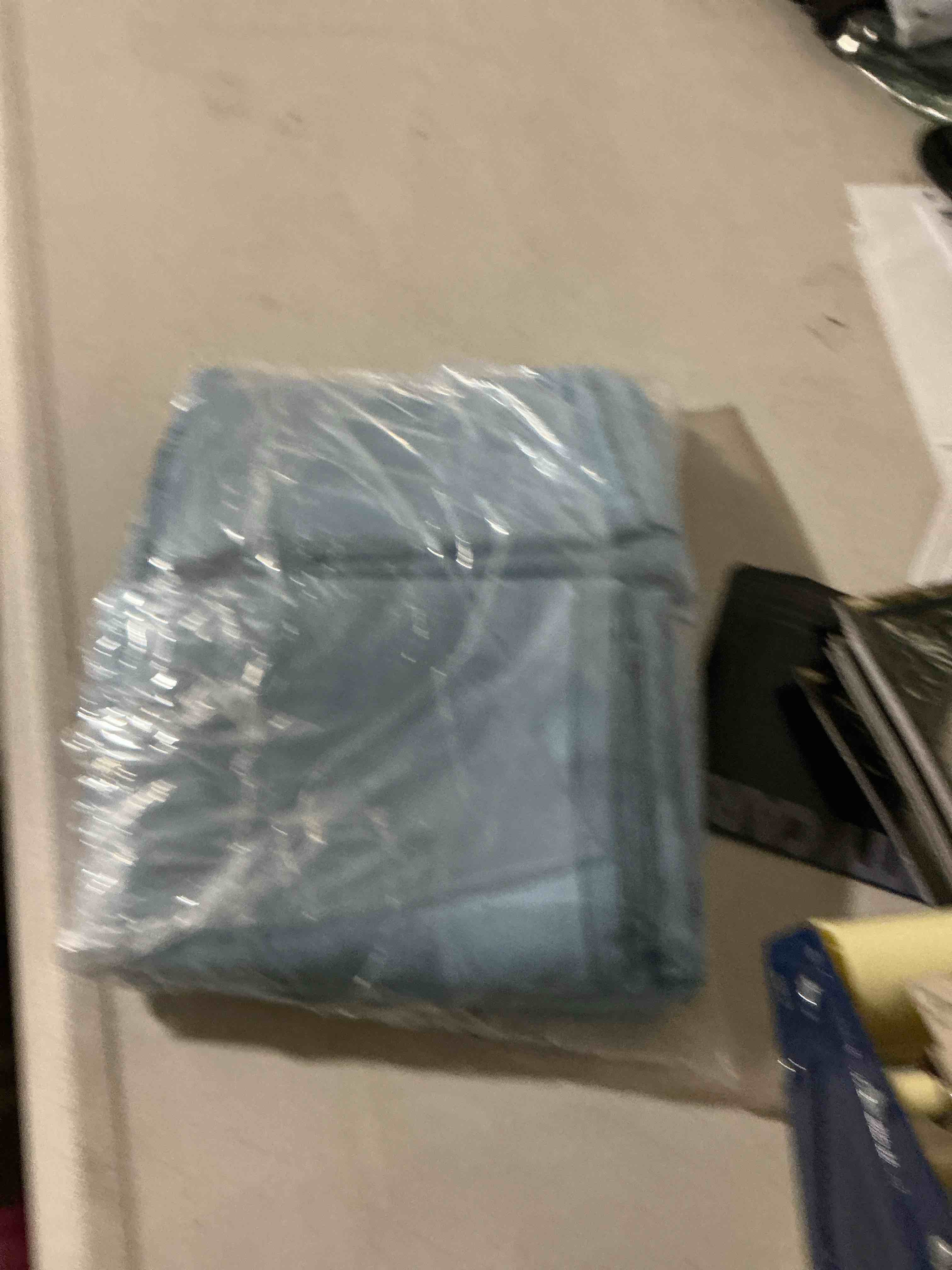 Condition photo showing As Is for bailarina cloth napkins set of 40,17x17 inches dinner napkins cloth washable,polyester square table cloth napkin bulk with hemmed edges ideal for banquets, parties and weddings-blue mist blue mist 40