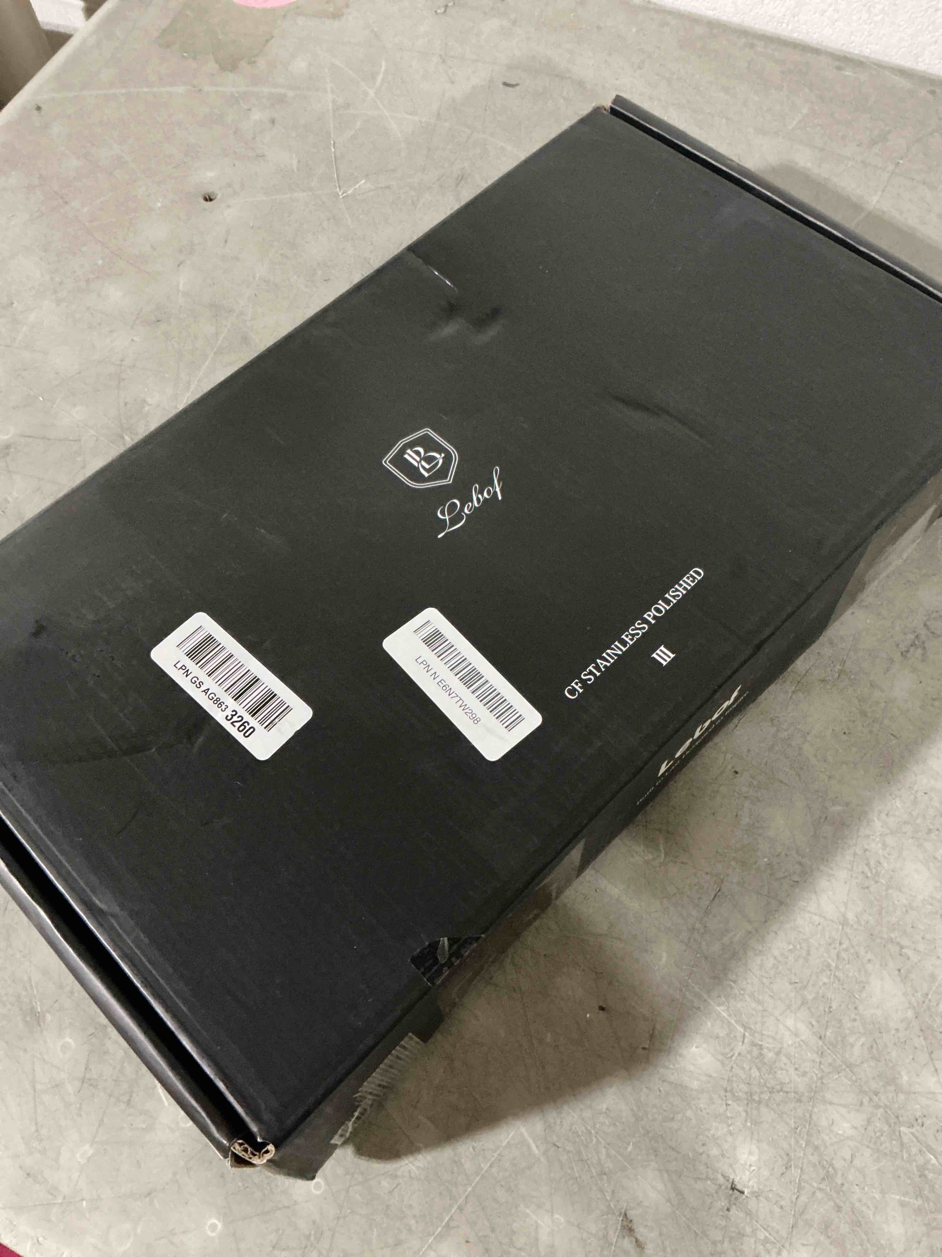 Condition photo showing As Is for 8-inch stainless steel frying pan, 5-ply clad base (3+2 design) | signature 3+2 layer base, uncoated 316 stainless steel, compact pan for eggs, breakfast, and sides